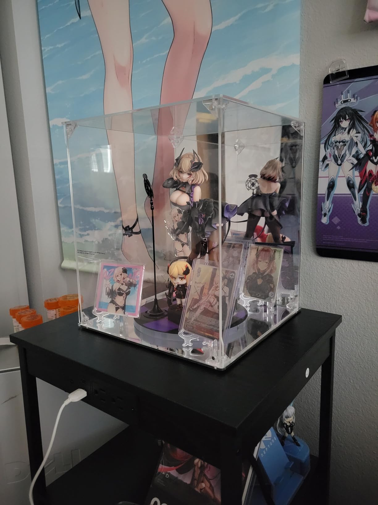 Acrylic Display Case, Mirrored Back and Base, UV Protected, Front Door with Magnetic Buckle, Display Box, Dustproof Showcase for Figures, Collections, Models, Toys (6x6x10 inch) customer photo 2