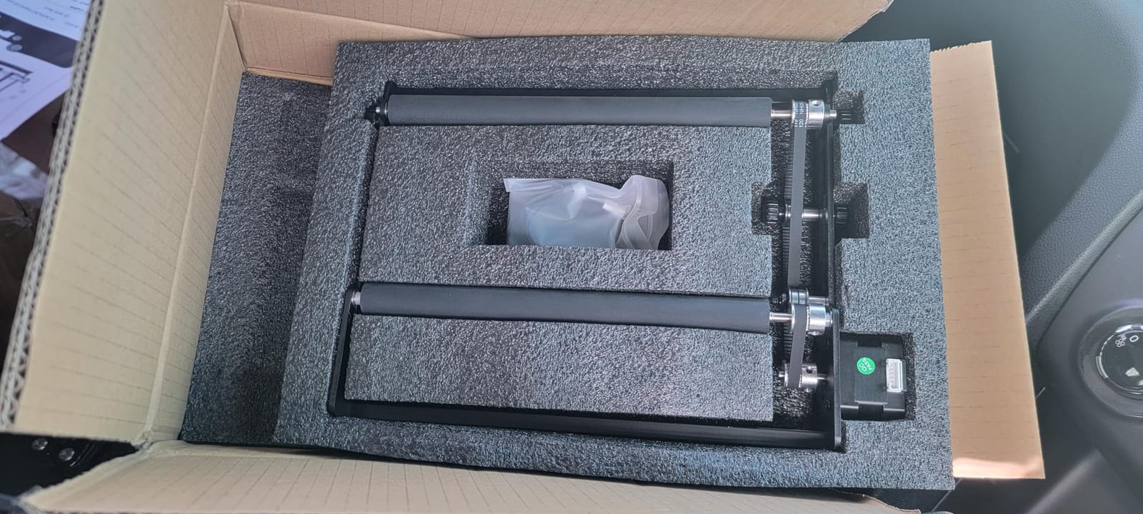 Longer Rotary Roller Series, with Bracket, Y-Axis 360° Rotation for Laser Engraver Engraving Cylindrical Objects Tumblers Cans Cups Bottles, Compatible with 99% of Laser Engraver customer photo 1