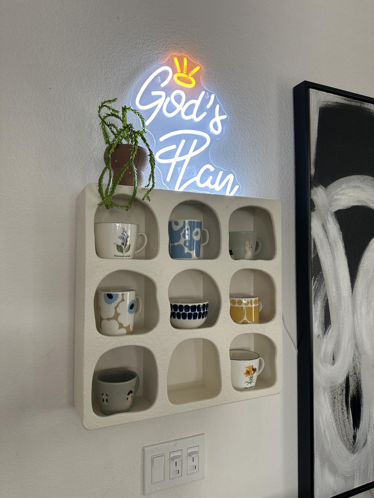 Deco 79 Wooden Geometric Wall Shelf, Shelf 24