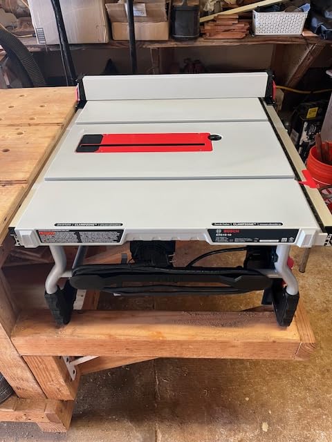 BOSCH GTS15-10 Table Saw 10 Inch Portable Jobsite Saw with Gravity-Rise Wheeled Stand, 15 Amp, 32-1/8 Inch Rip Capacity, 4 HP customer photo 1