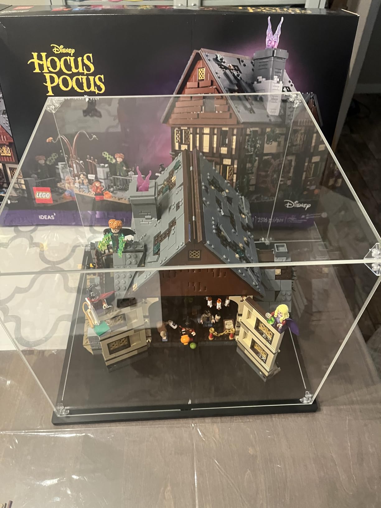 Display Case for Lego 76466 Sorcerer's Stone, 21341 Hocus Pocus: Sanderson Sisters' Cottage or 10348 Japanese Red Maple Bonsai Tree, 13.8x12.6x11.8inches (35x32x30cm) customer photo 1