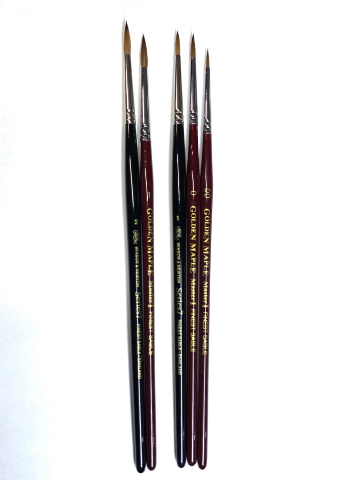 Kolinsky Sable Miniature Paint Brushes, Professional Fine Detail Paint Brushes, Golden Maple Round Point Paint Brush for Miniatures, Watercolor Details, Figures & Acrylic - Size 00, 0, 1 customer photo 2