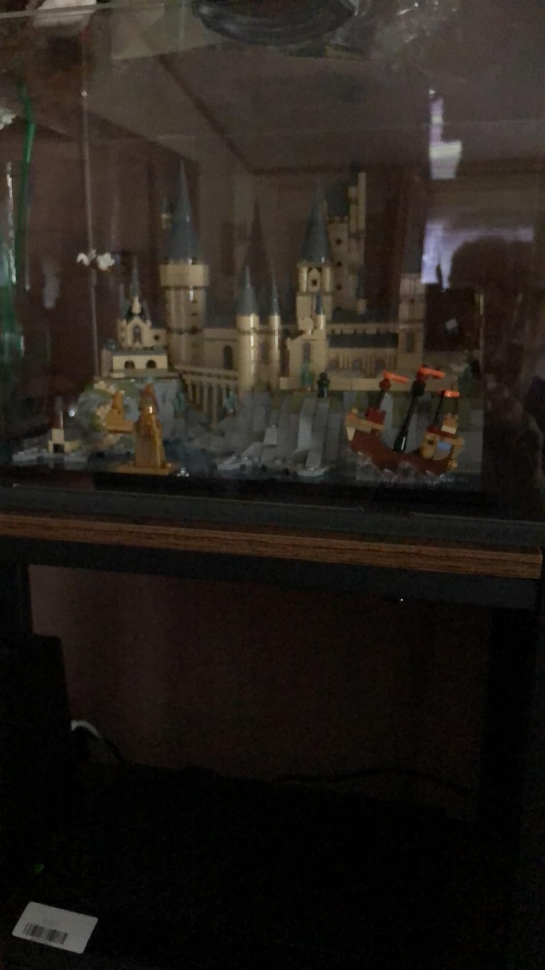 Choowin Acrylic Display Case for Lego Hogwarts Castle and Grounds 76419 Himeji Castle 21060 for Lego Display Thickened Clear Acrylic Display Cases for Collectibles Assemble Dustproof Box(Black Base) customer photo 2