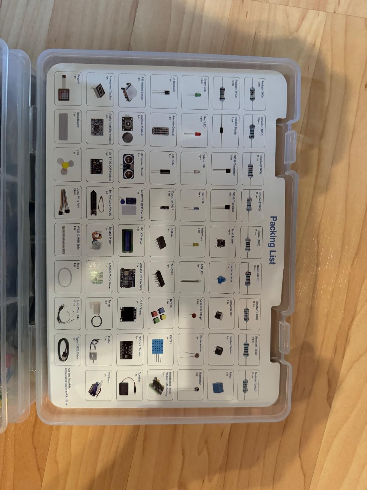SunFounder Elite Explorer Kit with Original Arduino Uno R4 WiFi, RoHS Compliant, Bluetooth IoT ESP32 IIC LCD1602 OLED, Super Starter Kit, Online Tutorials & Video Courses for Beginners & Engineers customer photo 1