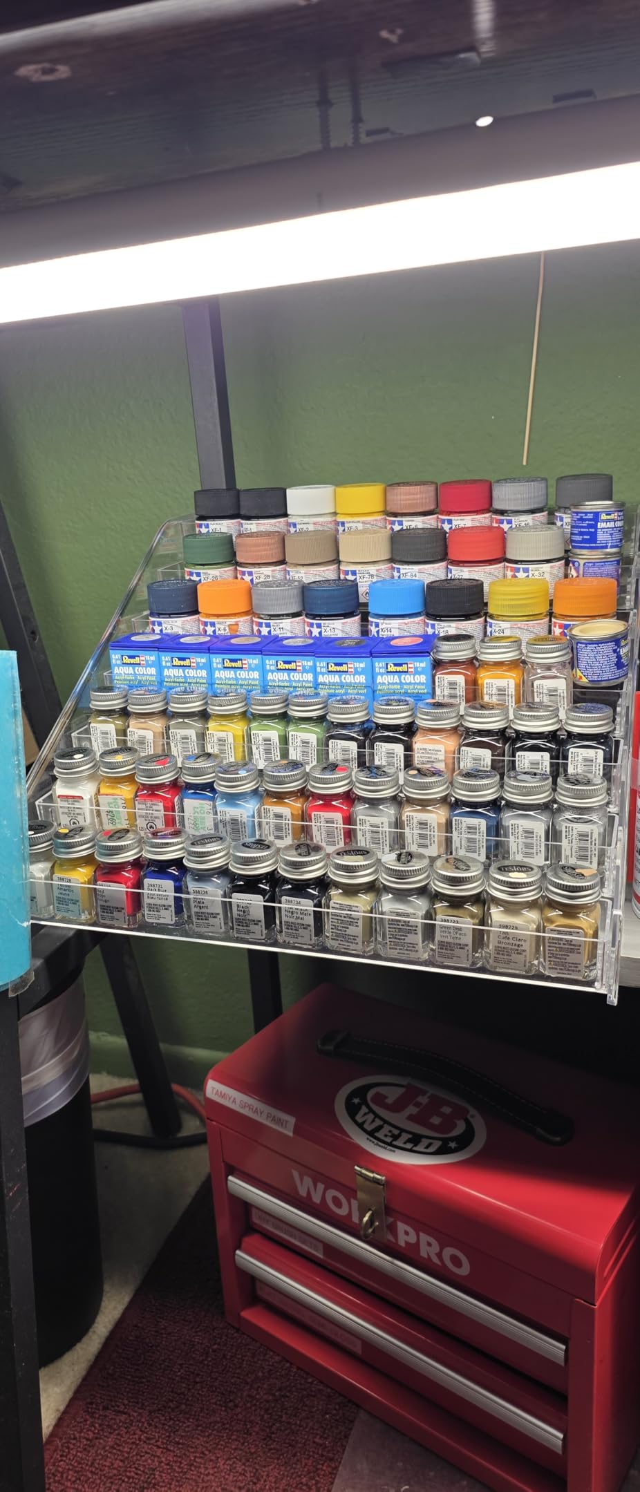 Vowcarol Clear Paint Organizer, Miniature Paint Holder 7 Layers Paint Storage Rack, Craft Paint Organizer Rack customer photo 1