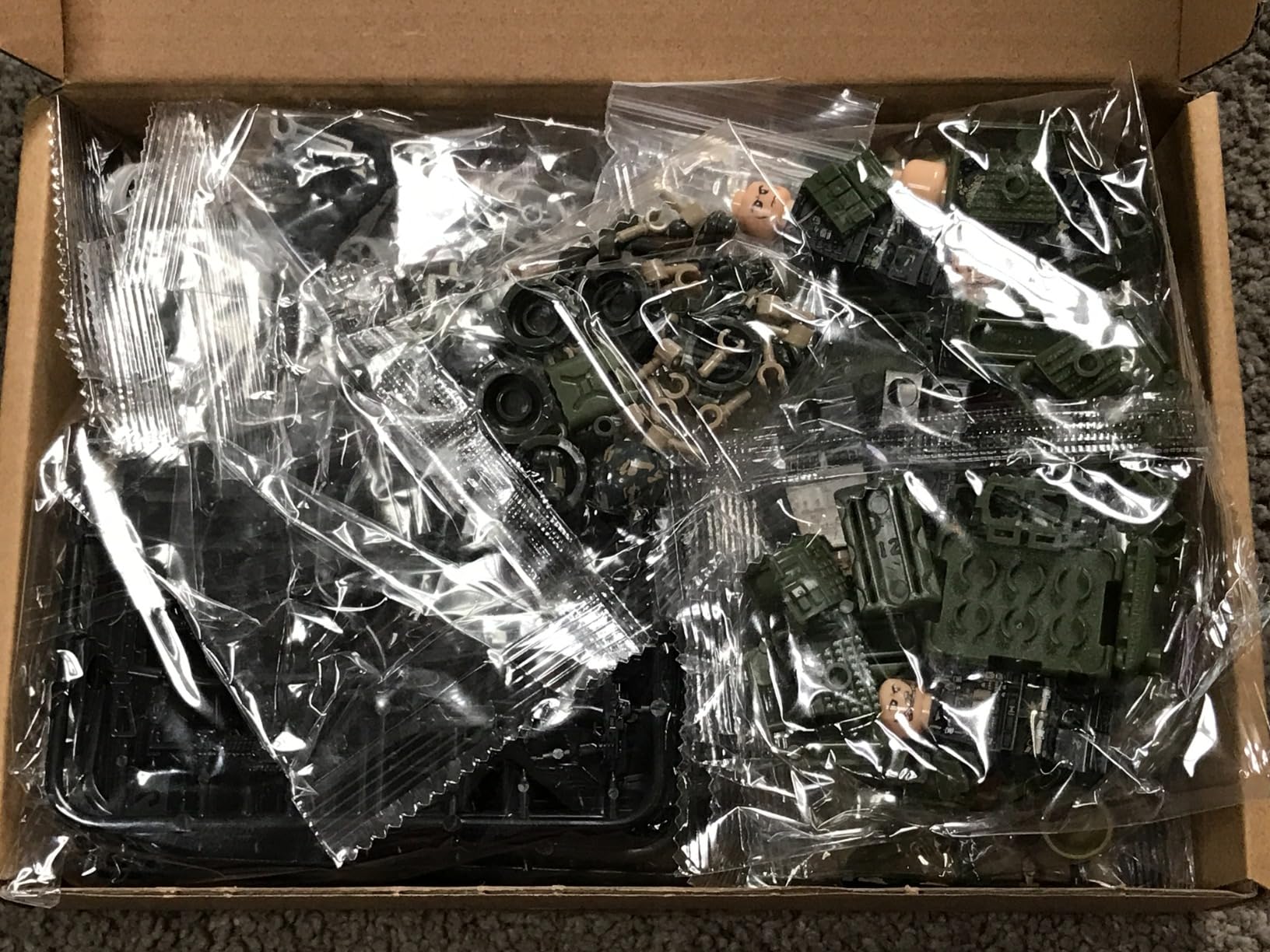 CONVENTEJOY Military Weapon Guns Accessories for Minifigure Block Toys Include Camouflage Helmets E.O.D Suits Shields for Army Soldiers Gear Set Building Kits Kids Toy(260pcs) customer photo 2