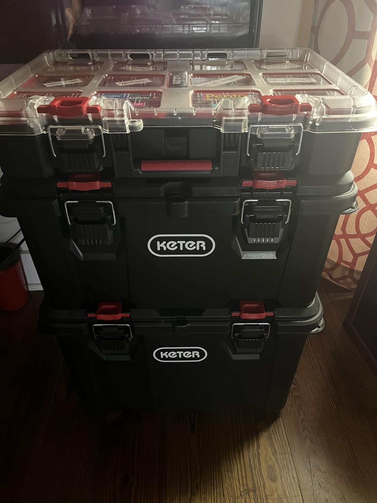 Keter Stack N Rolling Tool Box Modular Storage System 3 Piece customer photo 2