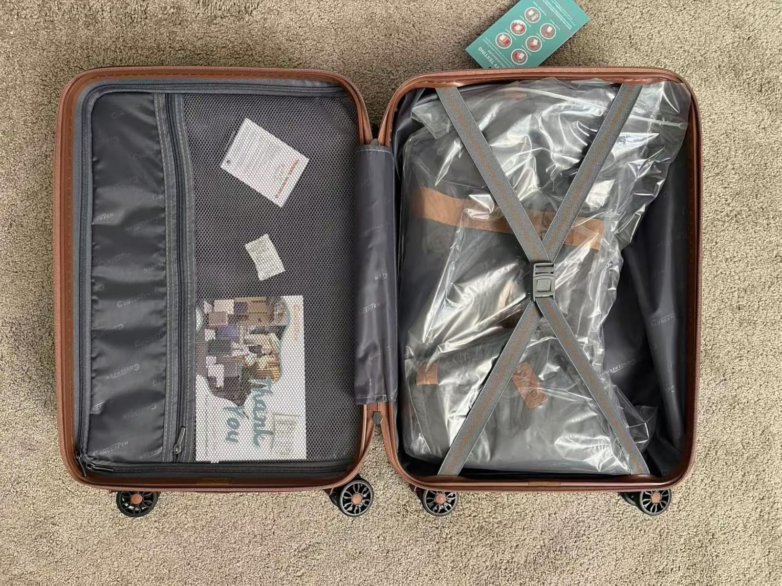 CONCEPTEN Luggage Sets 5 Piece, ABS+PC Hardshell Suitcases with Wheels customer photo 2