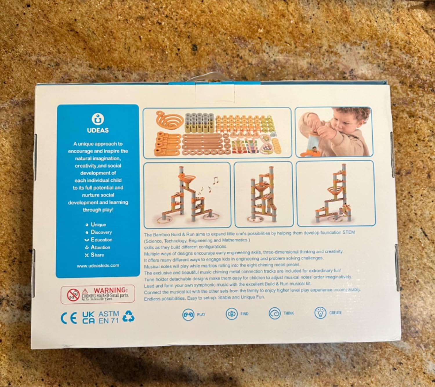 Natural Bamboo Marble Run Toy Set - Musical STEM Building Blocks for Kids - Shatter-Proof Design with Clever Cord-Catch - Eco-Friendly Educational Gift - 98 Pcs customer photo 2