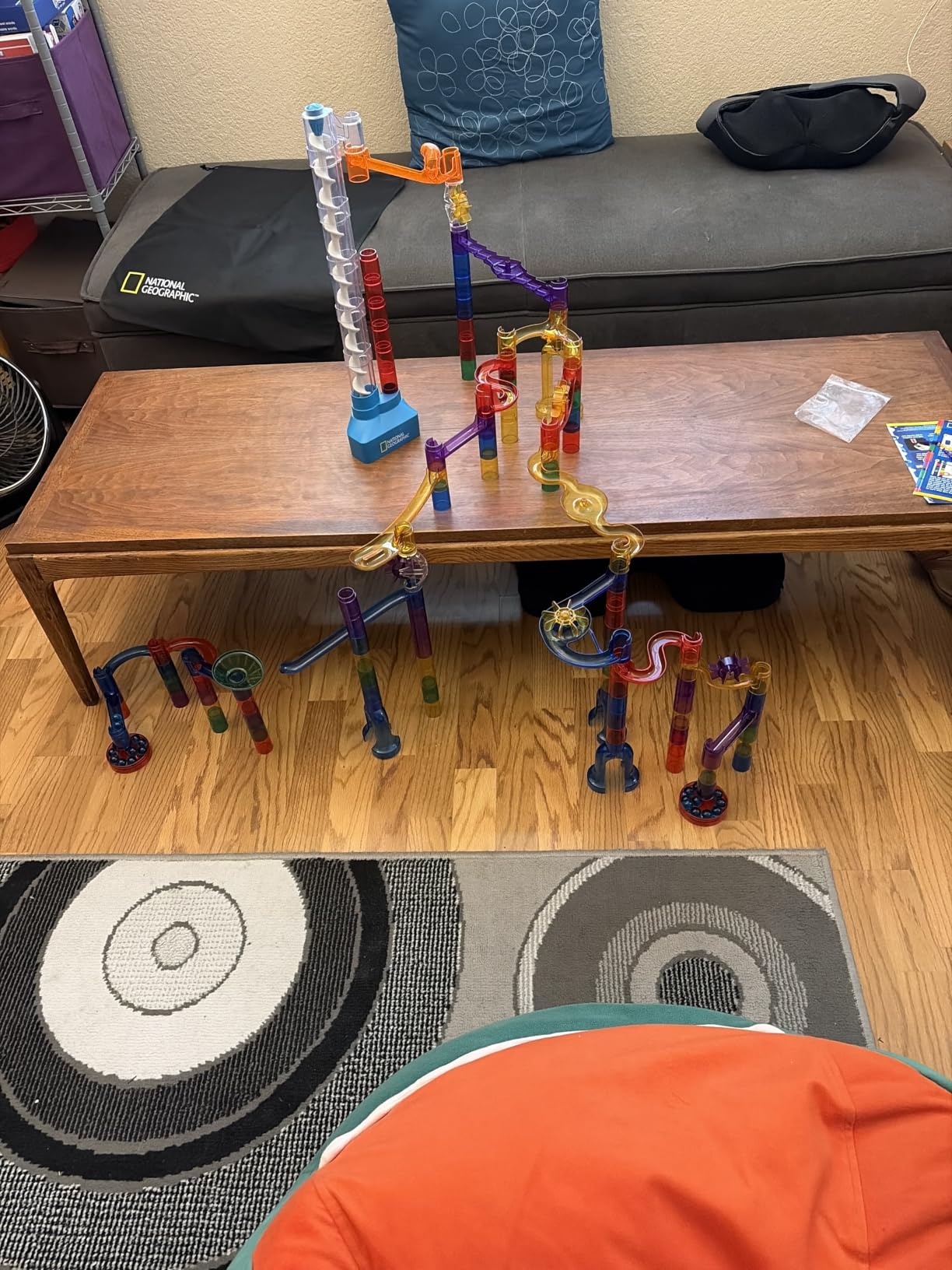 National Geographic Motorized Marble Run 150-Piece Building Set for Kids | Motorized Elevator, 30 Marbles, Storage Bag, Perpetual Motion Machine customer photo 2