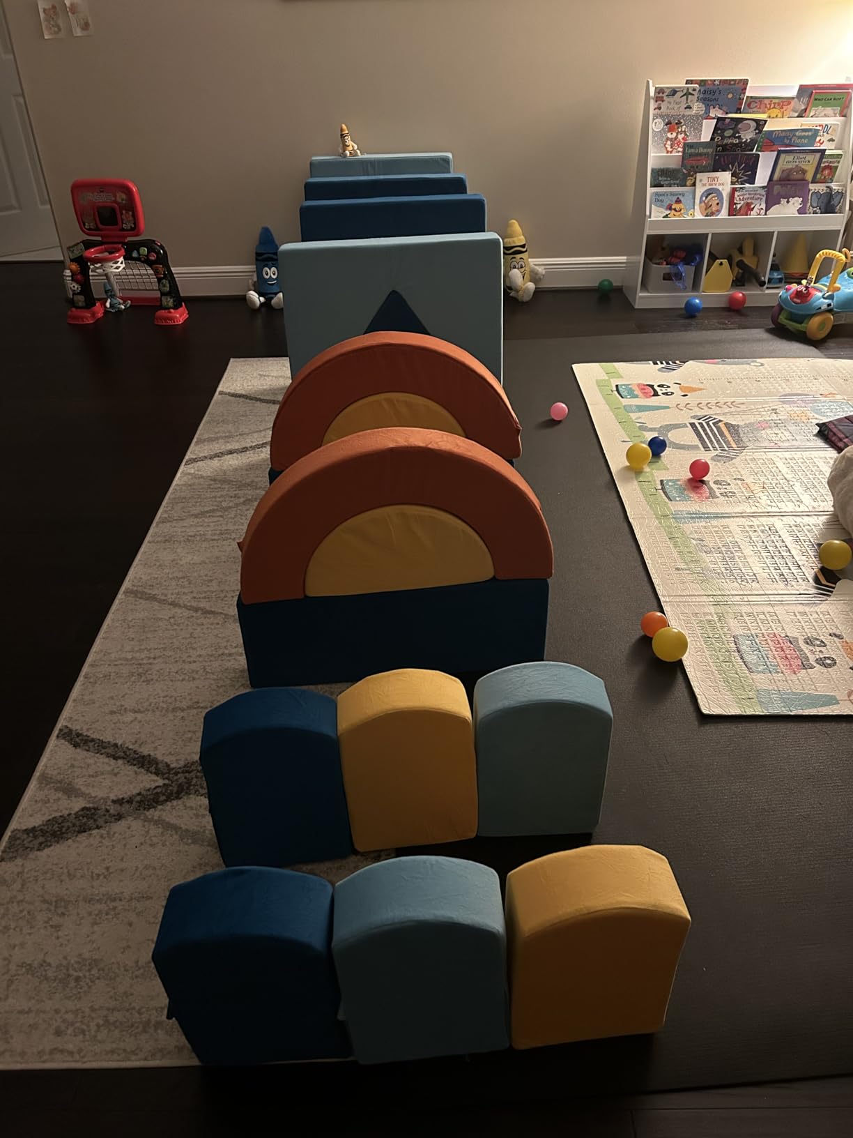 Erament 22Pcs Modular Kids Play Couch for Toddler - Kids Sofa Bed for Playroom, Convertible Furniture Ocean Theme Modular Sofa Building Fort for Inspiring Creativity customer photo 1