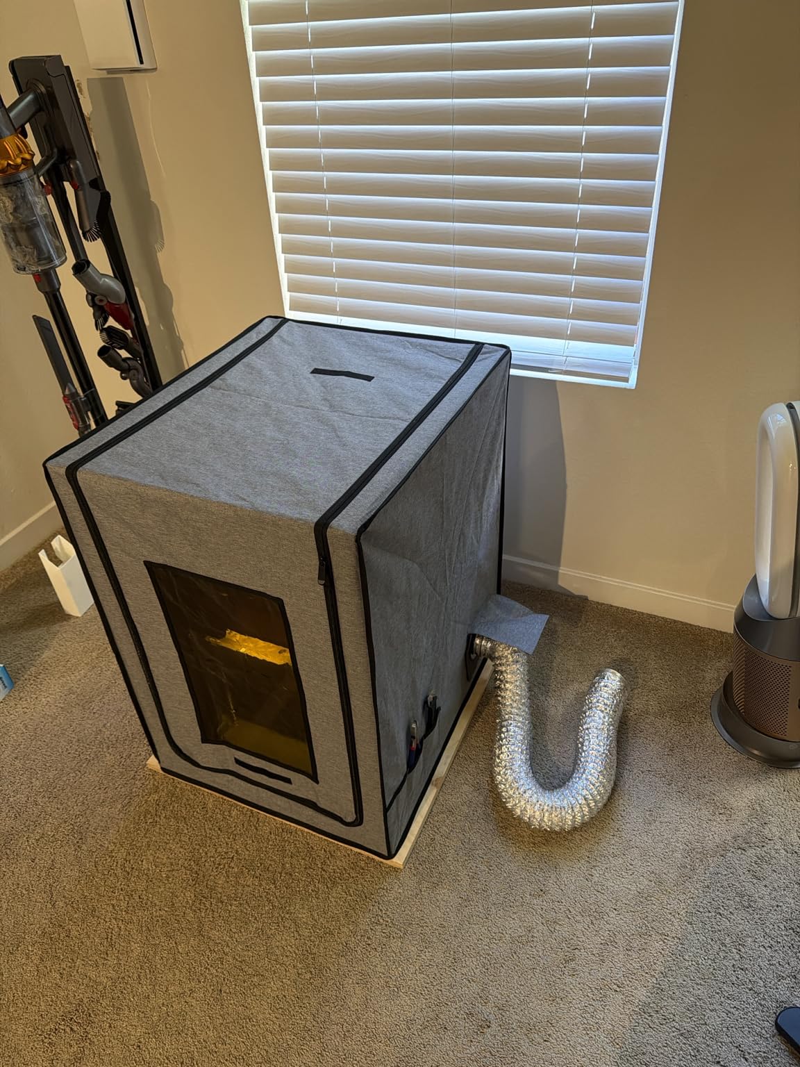 Multifunctional 3D Printer Enclosure Ventilation Eliminate Odors Tent Cover | Adjustable vent Compatible with Anycubic Photon Mono 4, Elegoo Saturn / Mars 3/4 & Creality Halot Series Resin 3D Printer customer photo 2