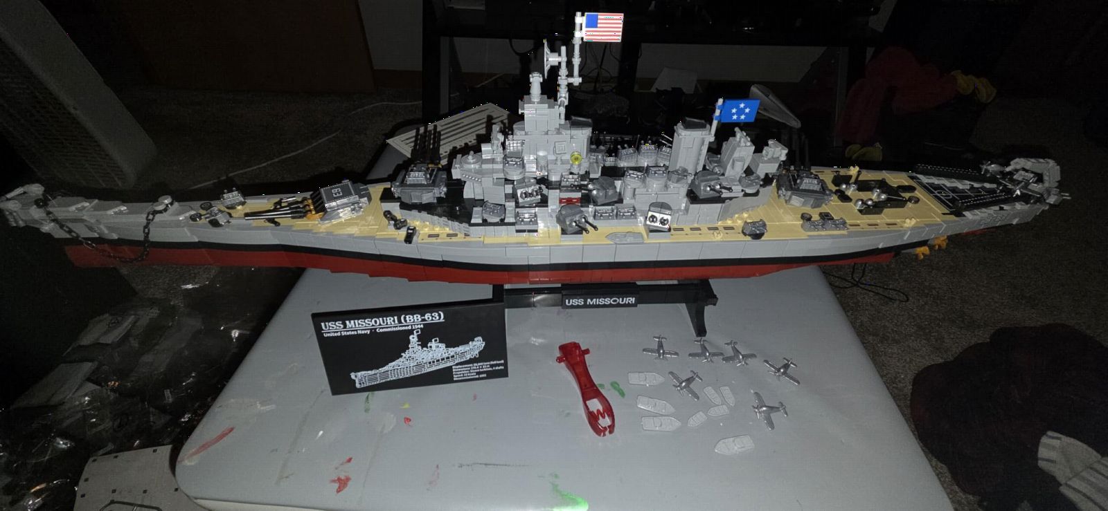 MISINI M6320 Military Series World War II Battleship Building Kit, 2228 Pieces USS Missouri Battleship, Toy Gift Ship Building Block Set for Adult Collection(Iowa-Class Warship) customer photo 1