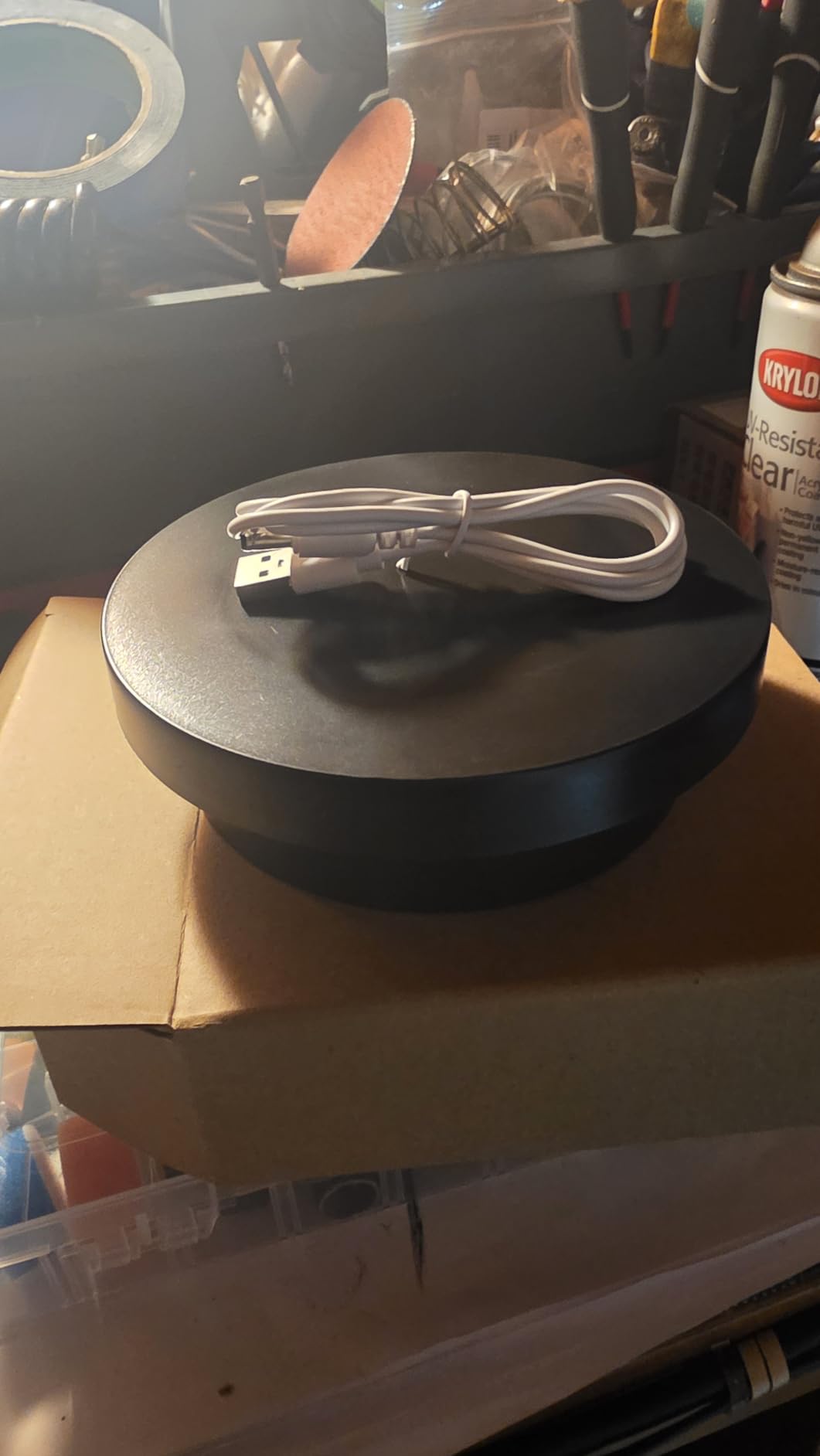 3D Printer UV Resin Curing Light with 360° Rotating Turntable, 405nm UV Light for Post-Curing, Adjustable UV Lamp Stand for SLA DLP LCD 3D Printer, Photosensitive Resin Prints customer photo 2