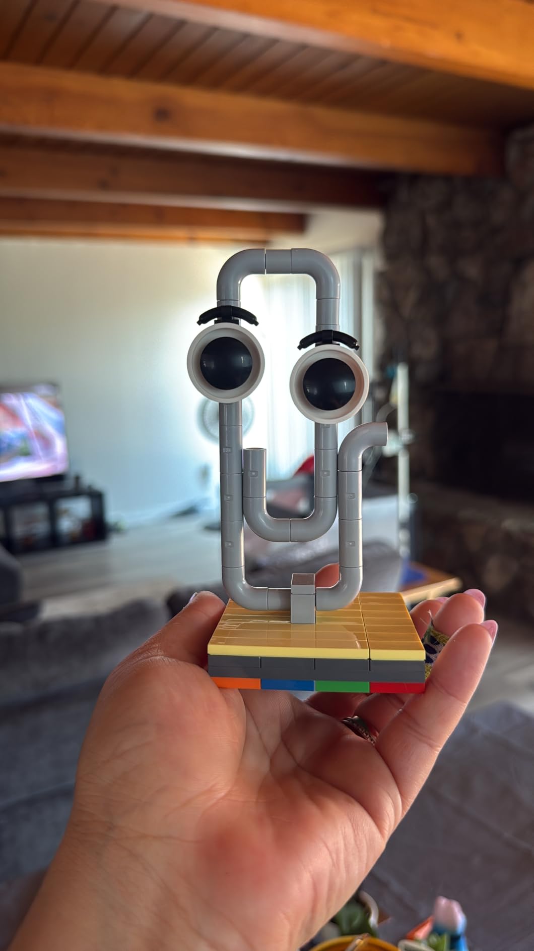 Clippy Office Assistant Building Blocks Compatible with Cute Vintage Office Clippy Model Toy Building Set, Funny Birthday White Elephant Gifts for Adults Boys Kids customer photo 2
