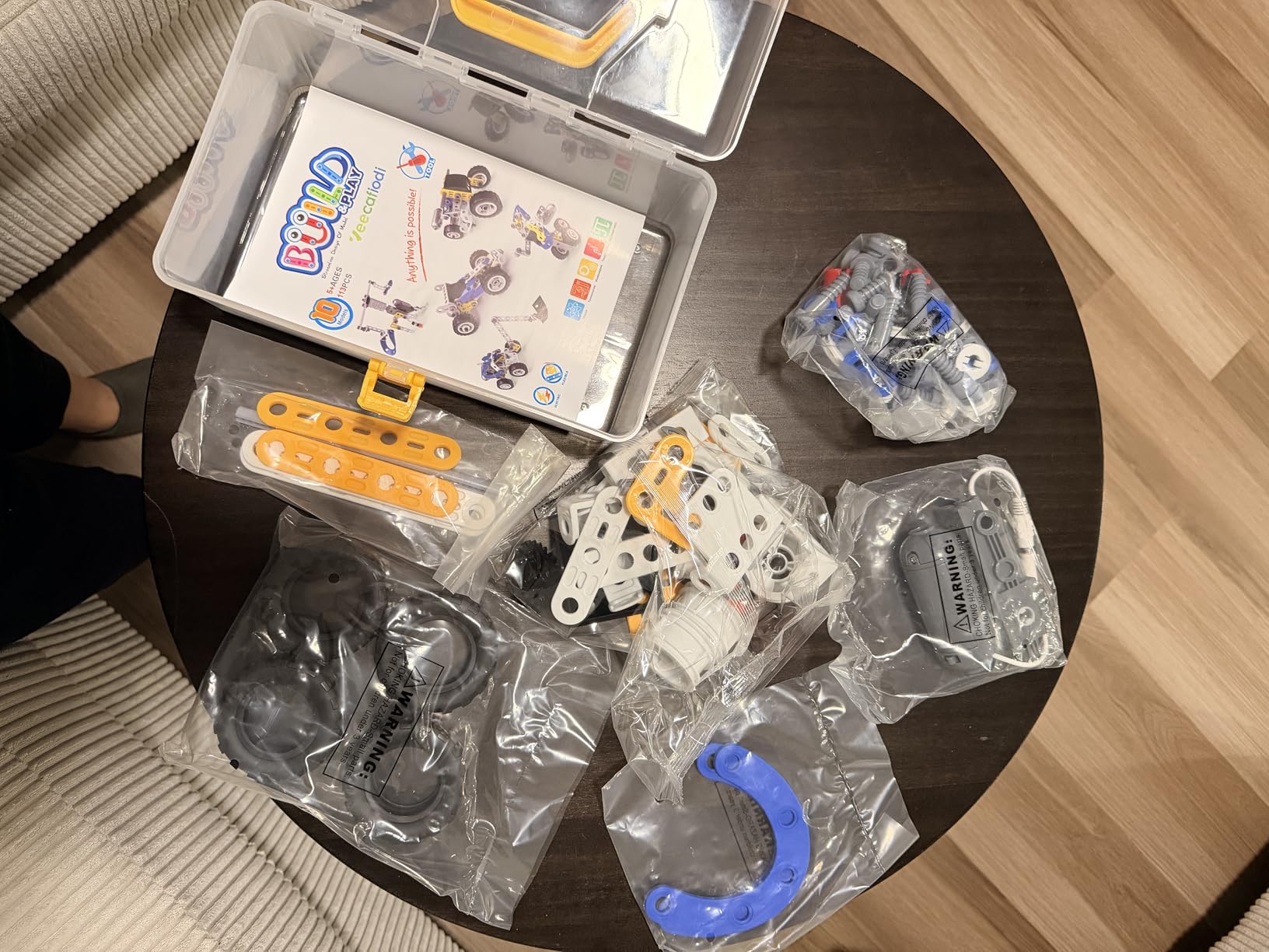 Veecafiodi 10 in 1 STEM Building Toys for Kids Ages 4-8, Educational Construction Engineering Building Kit for Boys Girls, Motorized Bulldozer Excavator Toy Set customer photo 1