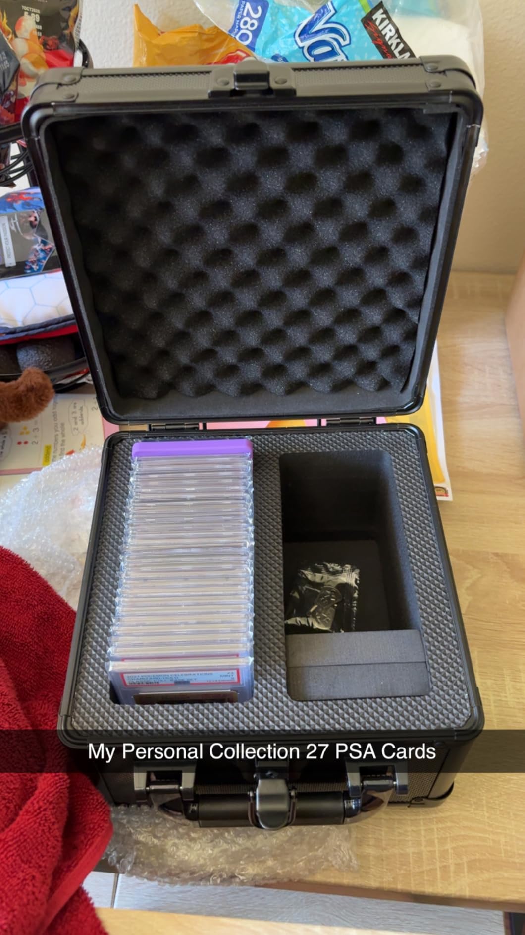 KAGSWAMO Graded Card Storage Box, Holds 60+ PSA Slab Card Case for Graded Cards Sports Cards, Baseball Trading Card Case Holder Fits PSA, CSG, BGS and Top Loaders customer photo 1