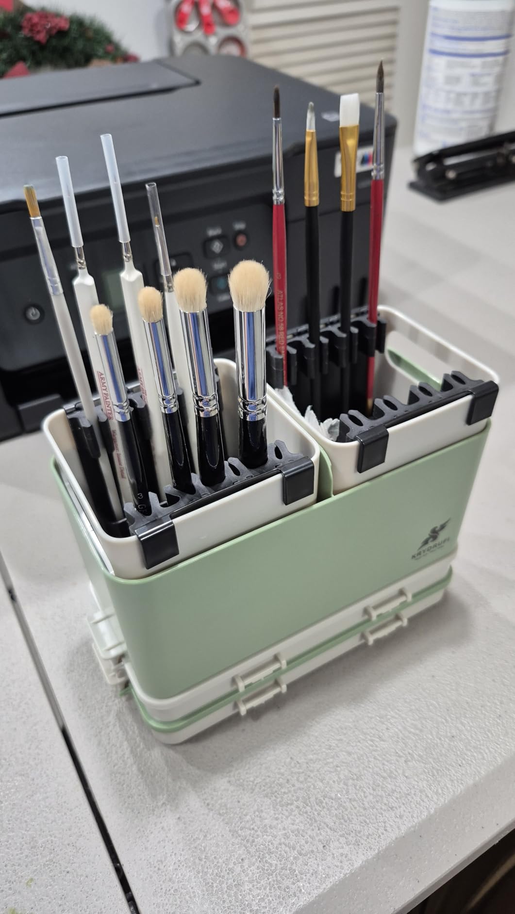 V1 2.0 Portable Modular Painting Station for Miniature Painting | Ultra Set, All-in-One, Miniature painting kit, Painting supplies, Wet Palette, Paint Brush Cleaner and holders customer photo 2