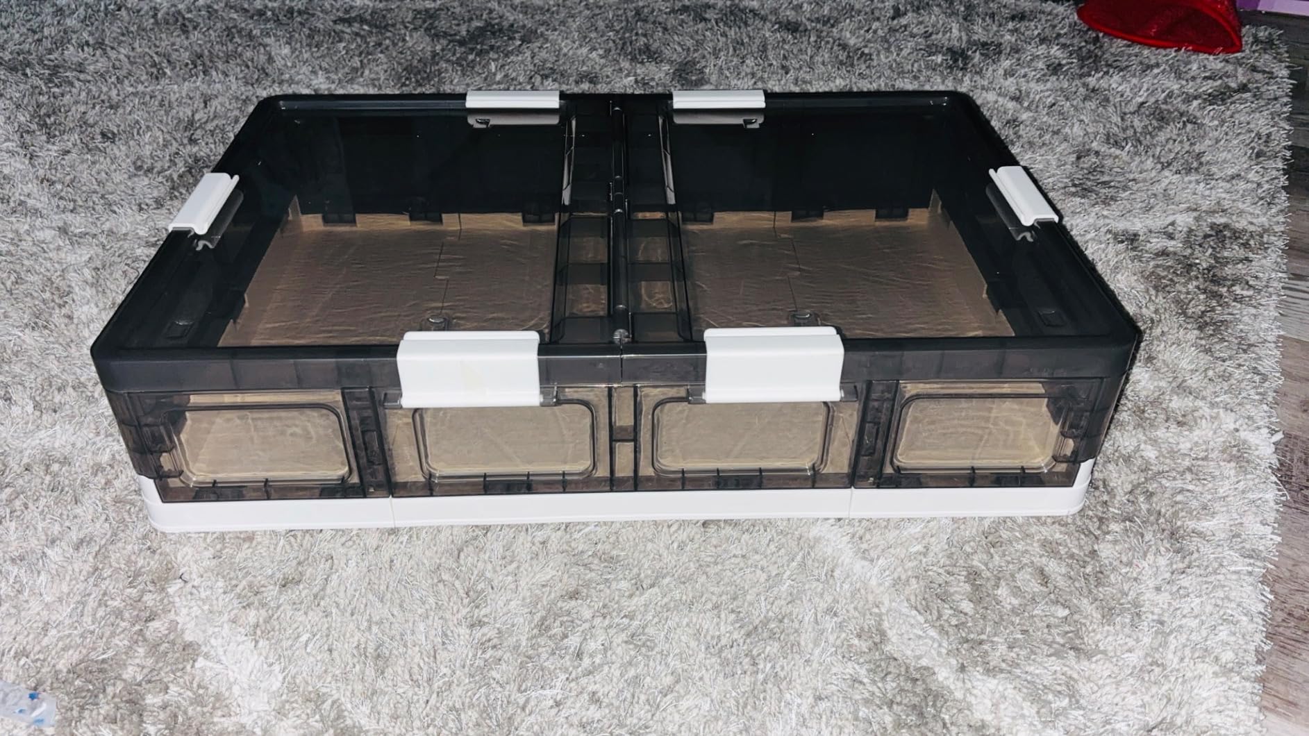 Kitstorack Clear Plastic Under Bed Storage Containers Bins with Lids and 8 Pre-installed Wheels,37.8 Qt, Rolling Foldable Flat Under Bed Organizer Boxes for Clothes Shoes Clothing Bedroom customer photo 2