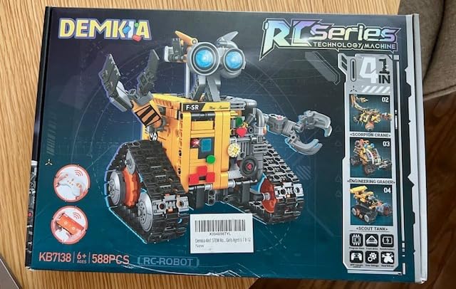 STEM Robotics Kit for Kids 8-12, App & Remote Control Robot Building Kit | 4 in 1 Rechargeable RC Robot Toy, 588 Pieces Engineering Kit, Build & Rebuild Models, Birthday Gifts for Boys Girls customer photo 1