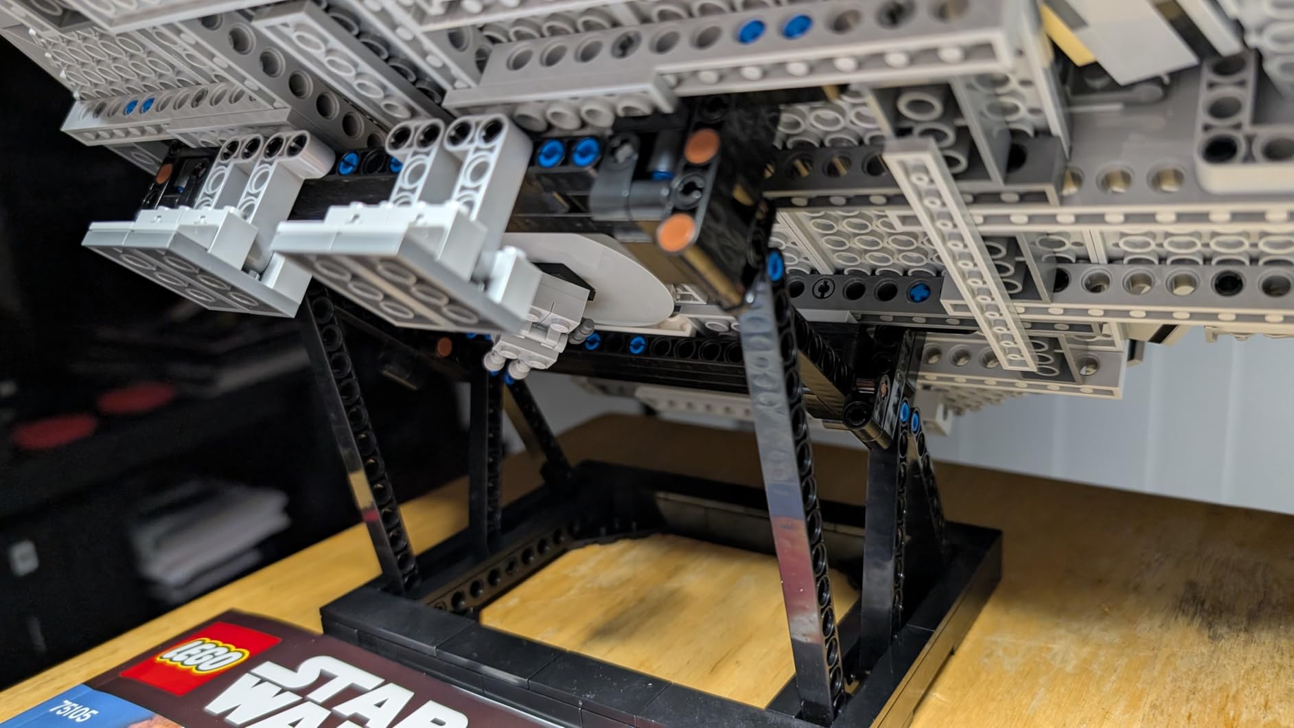 Display Stand for Lego Millennium Falcon 75389 75257, Upgraded Bracket for The Dark Falcon 75389, Strong Construction Stand Building Set with Clearer Instructions for Fans, Adults, Kids customer photo 1