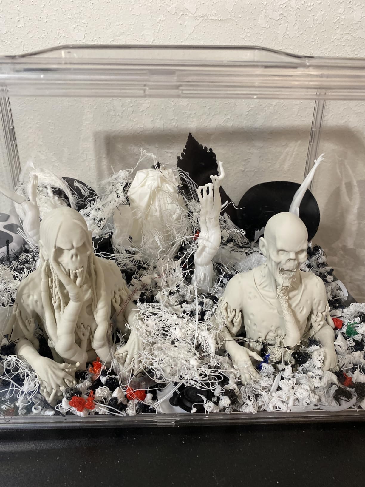 Stackable Acrylic Display Case, Clear Storage Bins with Lid for Collectibles customer photo 2