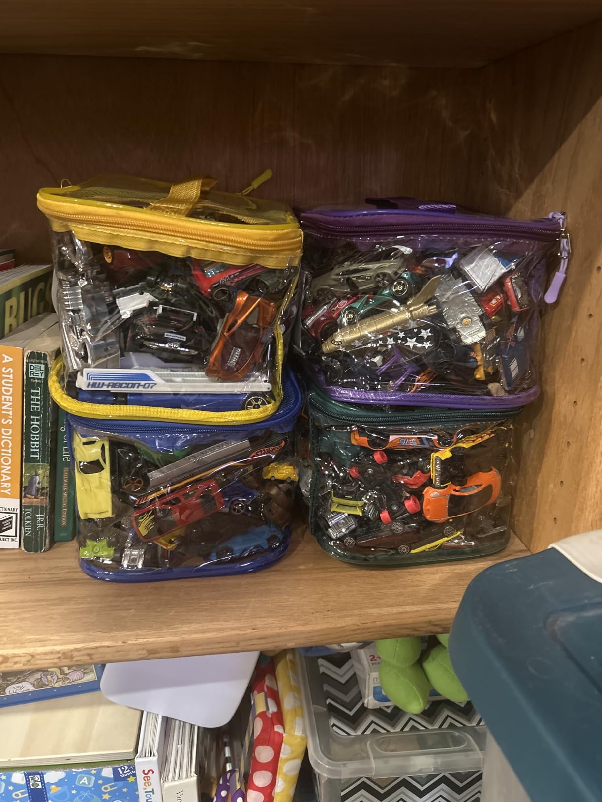 6 Pack Clear Toy Storage Bag with Name Tag & Manual Pocket, Waterproof Transparent PVC Toy Organizer Case for Lego Bricks, Board Games, Building Blocks, Puzzles customer photo 1