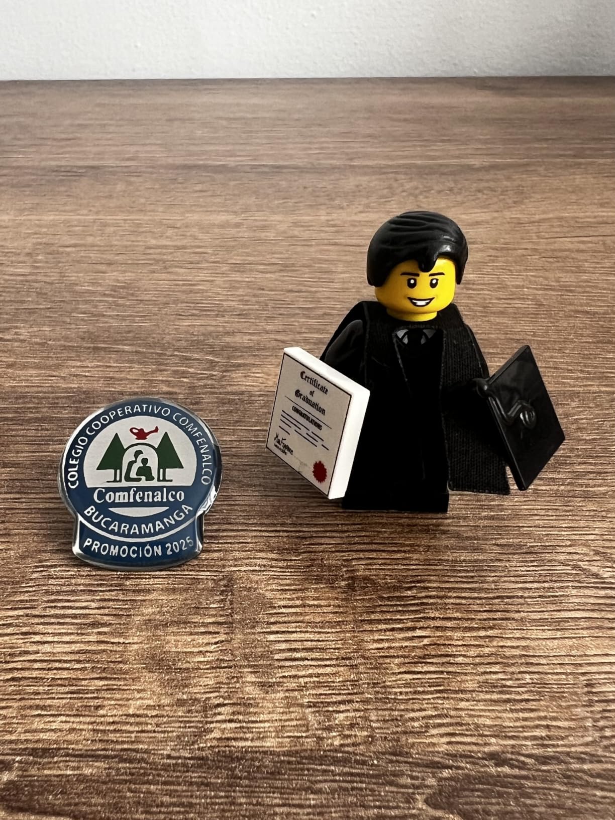 Minifigures.com Custom Design Minifigure - Male Graduate - Adult Collectors Edition, Black customer photo 1