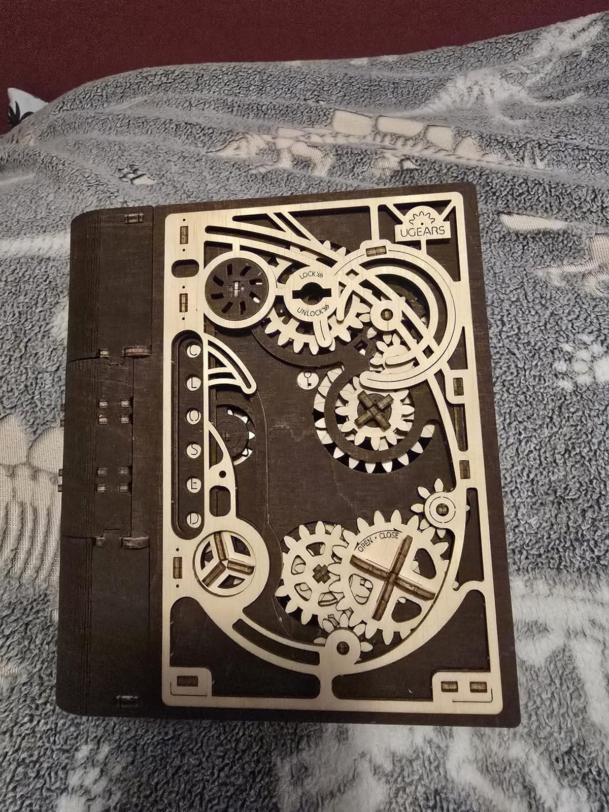 UGEARS Book of Secrets 3D Wooden Puzzles for Adults - Mechanical 3D Puzzle Model Kit - Brain Teaser Puzzles for Adults, DIY Adult Craft Model Building Kits, Wood Puzzle Box, Gift Hobby Set customer photo 2