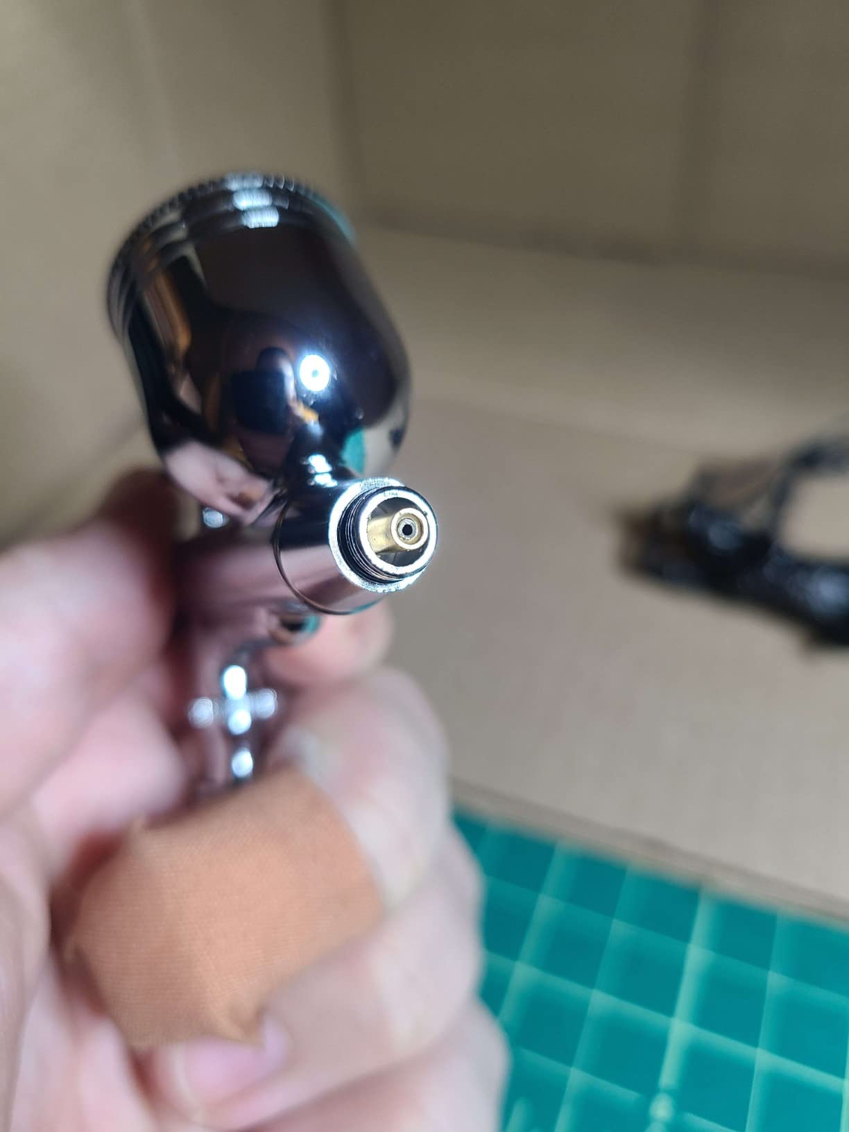 Gocheer Airbrush Kit with Air Compressor, 40 48 PSI High Pressure Air Brush Non-Clogging with 0.2/0.3/0.5mm Nozzle/Cleaning Sets, Ideal for Painting, Modeling, Cake Decor, Makeup (Black, 48 PSI) customer photo 1