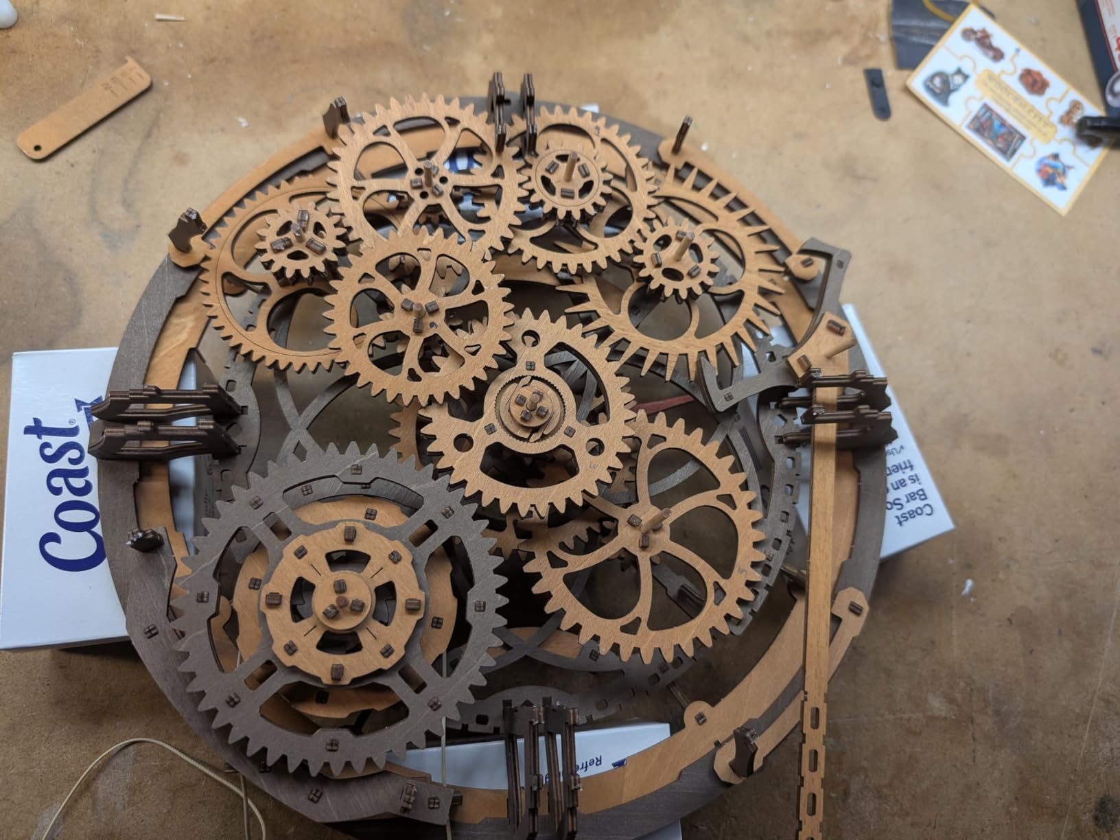 WOODEN.CITY Steampunk 3D Puzzle Clock - DIY Mechanical Wall Clock Kit for Adults - Unique Engineering Gift and Vintage Décor - 3D Wooden Puzzles for Adults customer photo 1