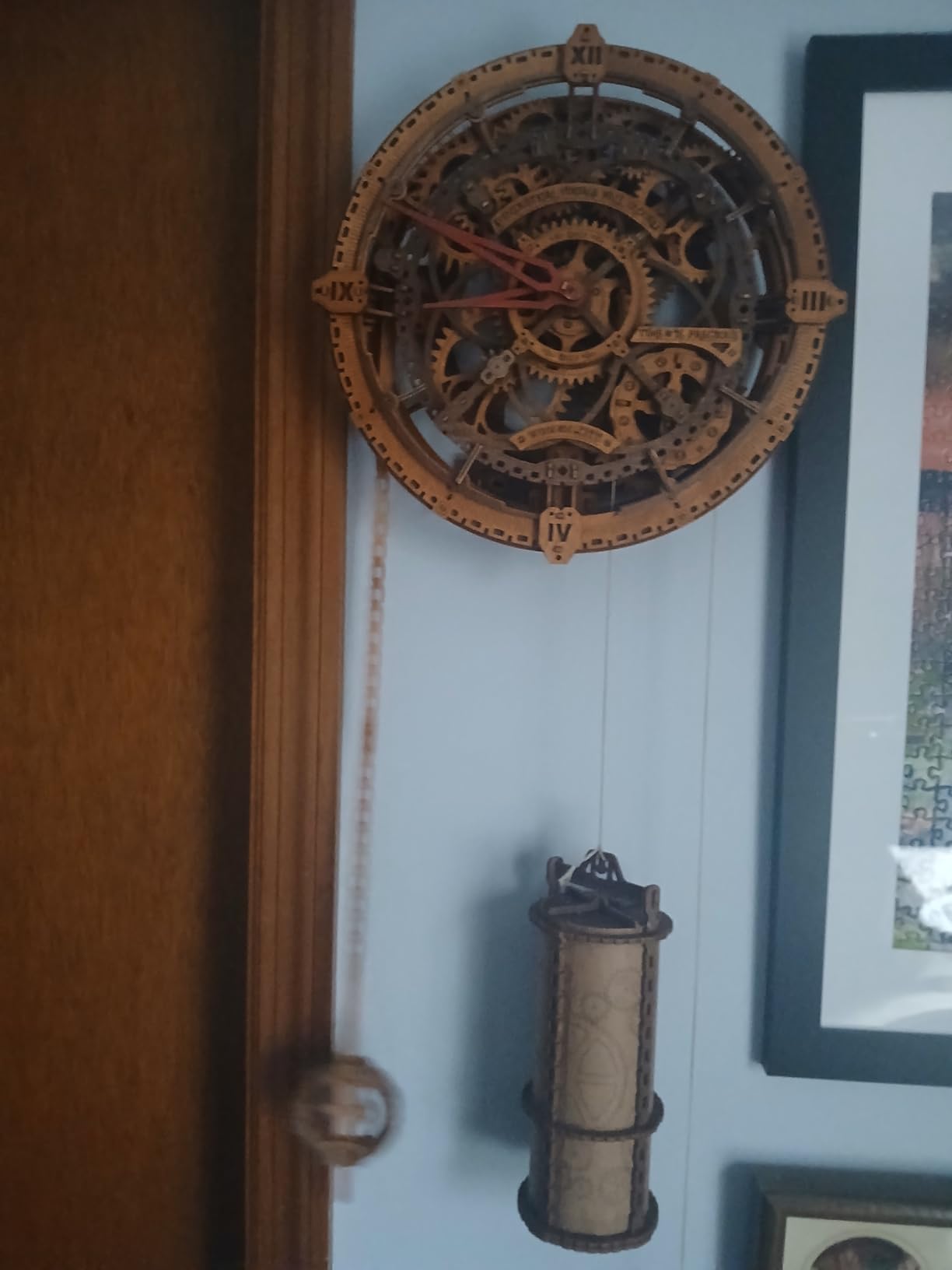 WOODEN.CITY Steampunk 3D Puzzle Clock - DIY Mechanical Wall Clock Kit for Adults - Unique Engineering Gift and Vintage Décor - 3D Wooden Puzzles for Adults customer photo 2