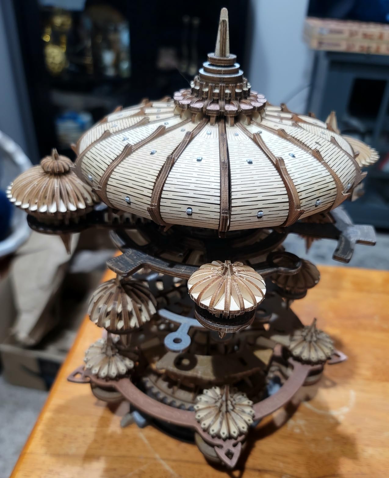 3D Wooden Puzzles for Adults, SkyCity Music Box Model Kit, 600+ Pcs Cityscape Design, Challenging Mechanical DIY Craft, STEM Toy and Unique Gift for All Occasions customer photo 2