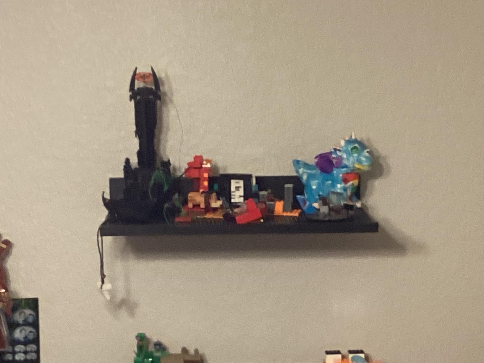 XL Shelves Floating Shelves for Building Block Display - Compatible as a Lego Display Shelf - Floating Shelves for Wall - Works with Major Building Blocks - Black, 2-Pack customer photo 2