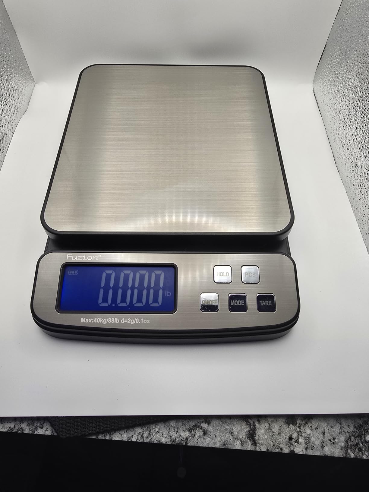 Fuzion Digital Shipping Postal Scale 90lb x 0.1oz, Stainless Steel Platform | All-in-1 Shipping Scale, Large Display, Hold/Tare/PCS Counting, Easy Calibration, 5 Units, Scale for Packages, Small Business customer photo 2