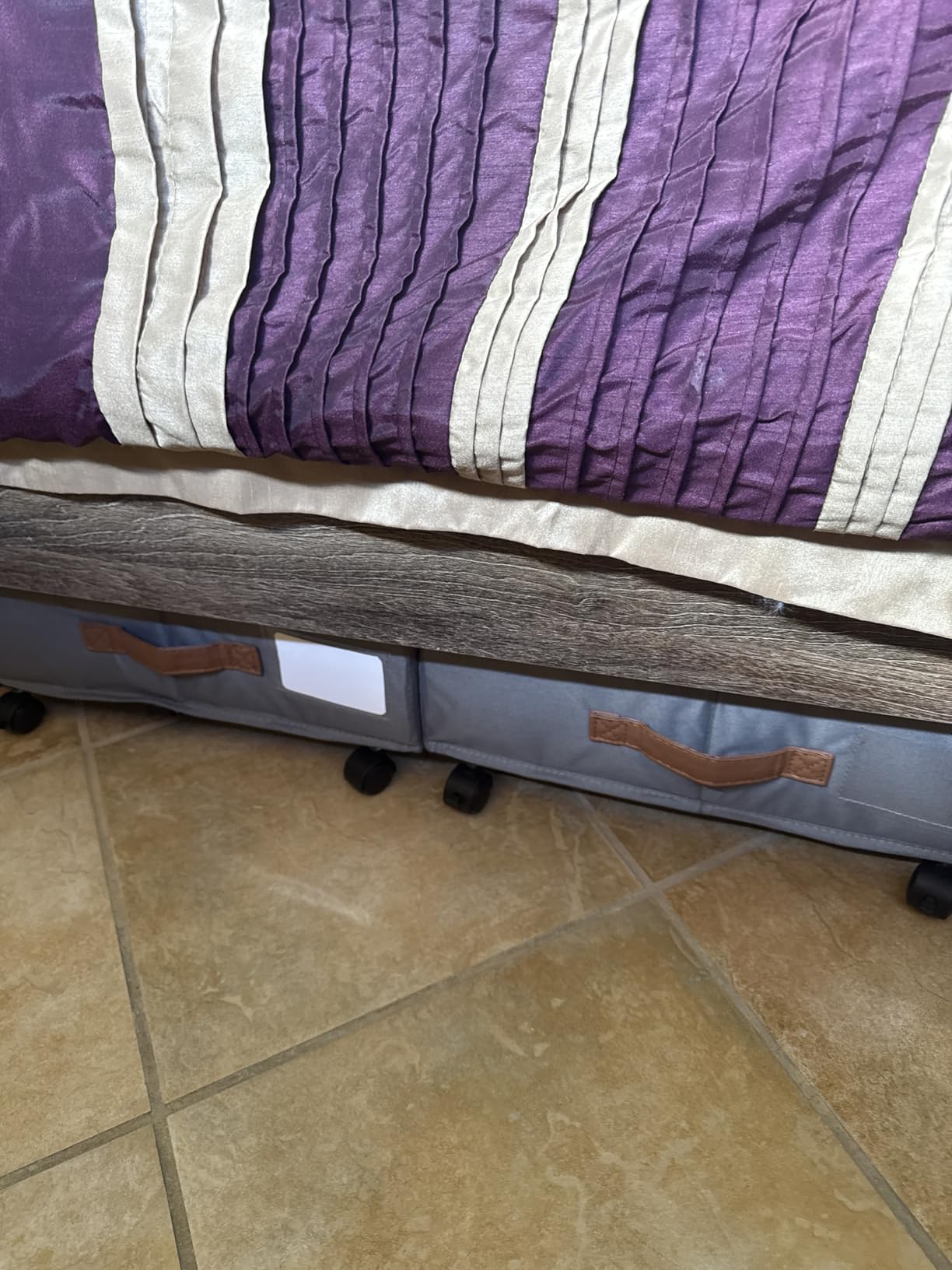 Yecaye Under Bed Storage with Wheels, 2 Pack Under Bed Storage Containers with Adjustable Dividers & Clear Lid, Rolling Underbed Organizer Bins Drawer for Clothes, Shoes, Blankets(30.3 x 16 x 6.7in) customer photo 2