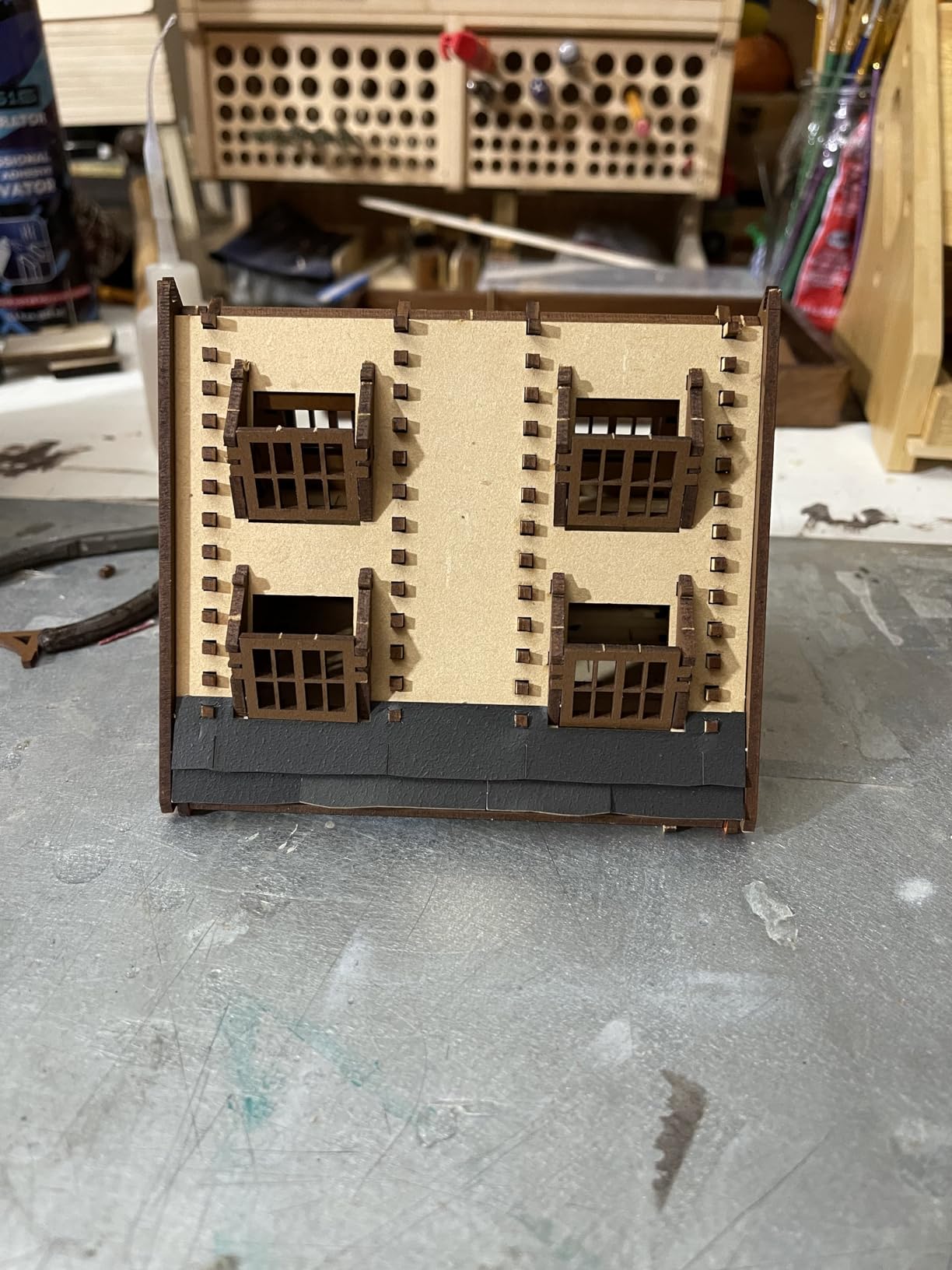 Guild Hall - DIY Wooden House Building Kit for Architecture & Engineering Assembly Set for Teens and Adult, Tabletop Games, Makes a Great Gift for who Like Creative Play - Realistic customer photo 2