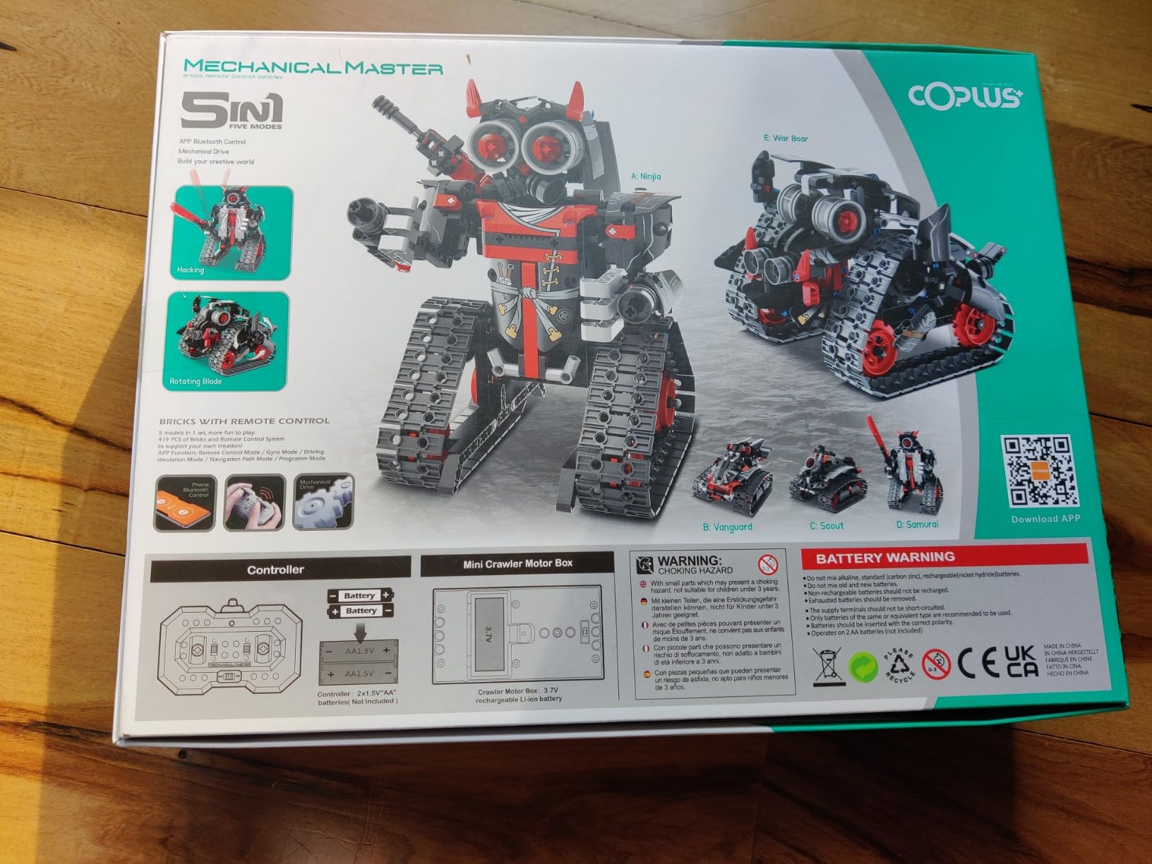 Opmind 5-in-1 STEM RC Robot Building Kit - 443PCS, Gift for Boys Ages 8-13 | STEM Toys for Ages 8-13, Building Toys for Boys, APP Remote Control Robot, DIY Educational Engineering Robotics Kit for Kids customer photo 2
