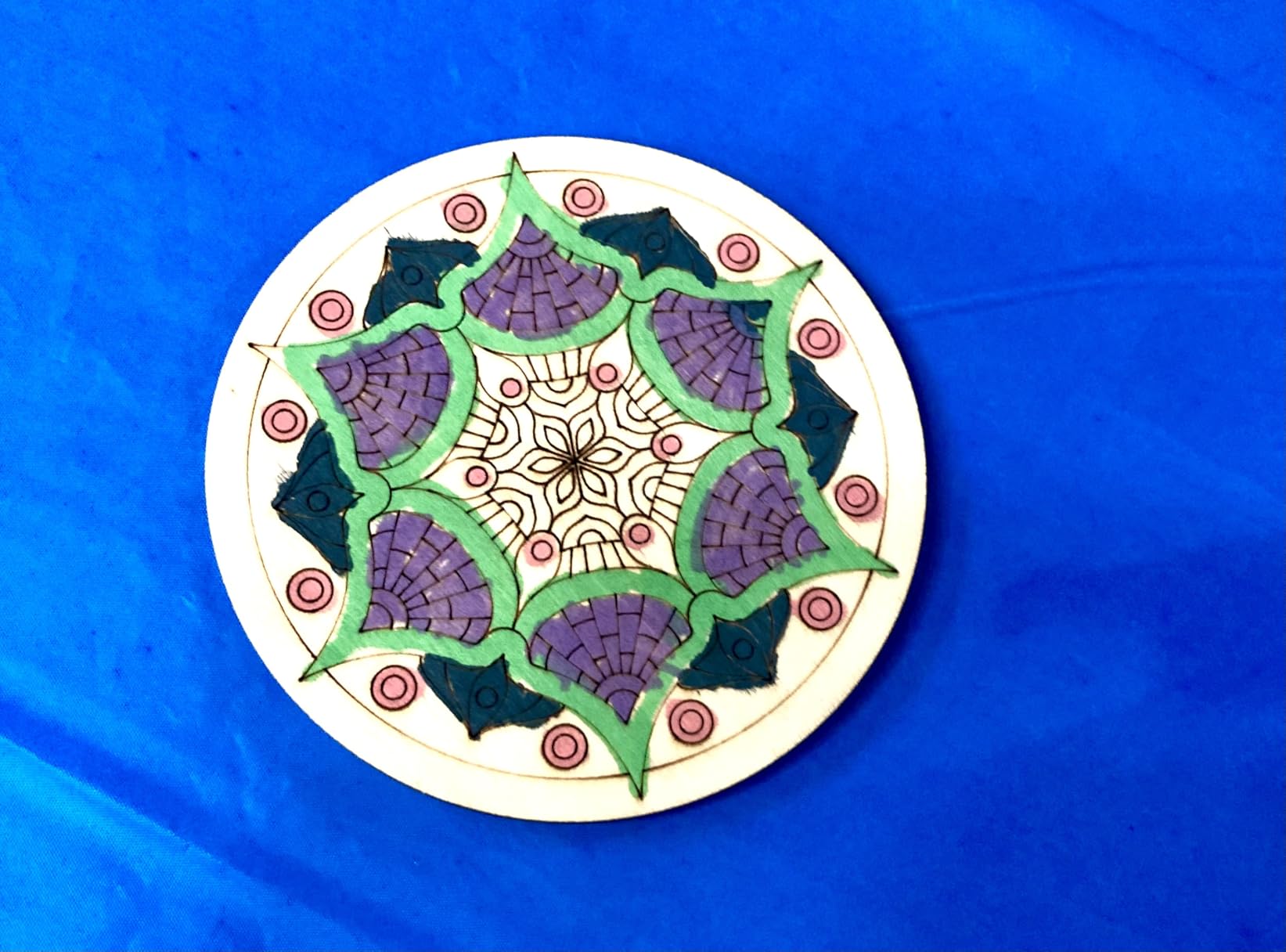 Reallnaive 45 Pcs Wooden Coaster Painting Kit, 10 Mandala DIY Markers | Paint Your Own Boho Mandala Designs, Craft Activity for Adults Women Seniors Elderly, Creative Relaxing Gifts customer photo 2