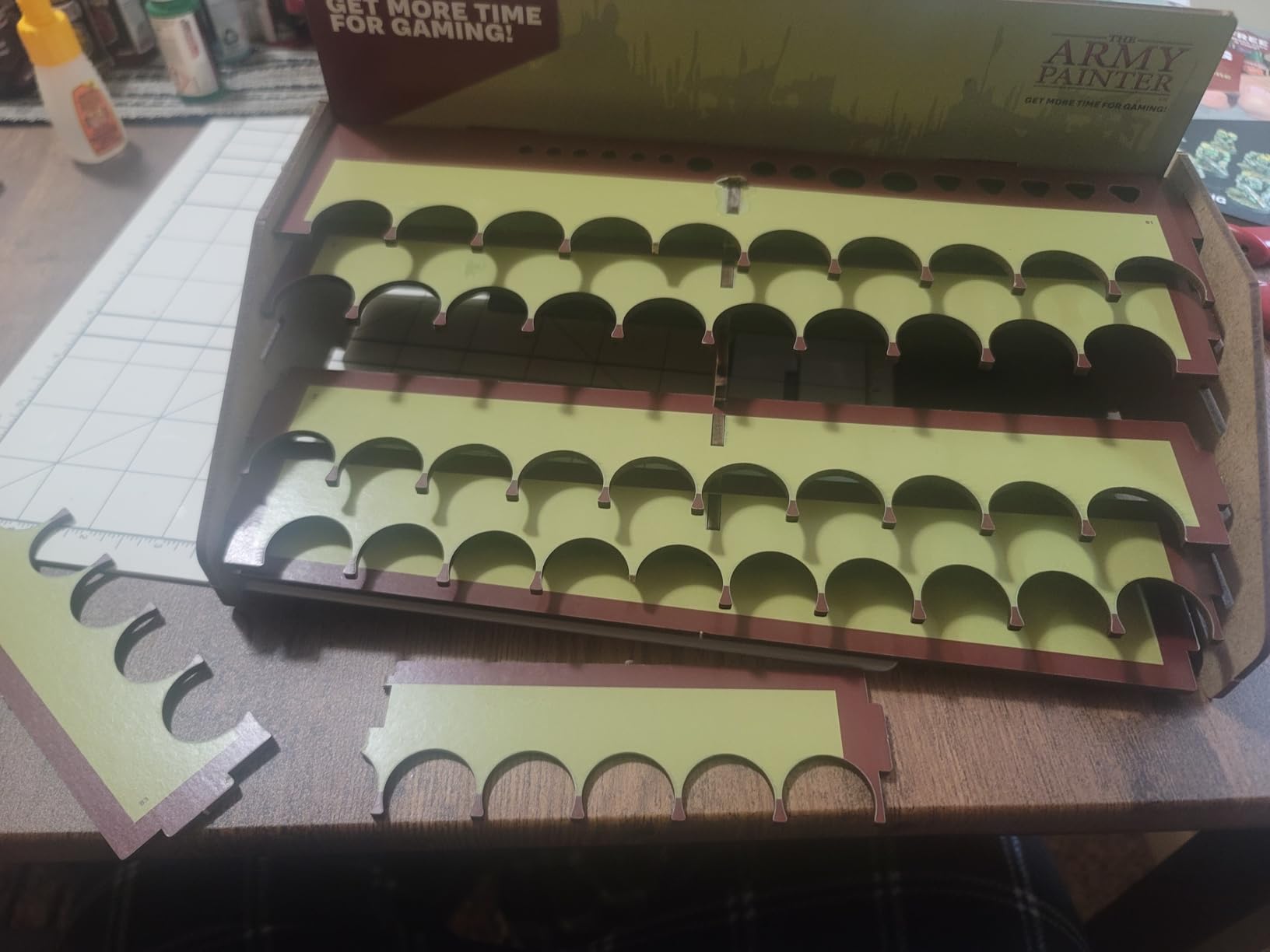 The Army Painter Paint Station - Storage for 50 Bottles | Model Paint Storage for 50 Warpaints Fanatic, Speedpaint & Warpaints Air, Includes Storage for Paint Brushes and 100 Sheets customer photo 2