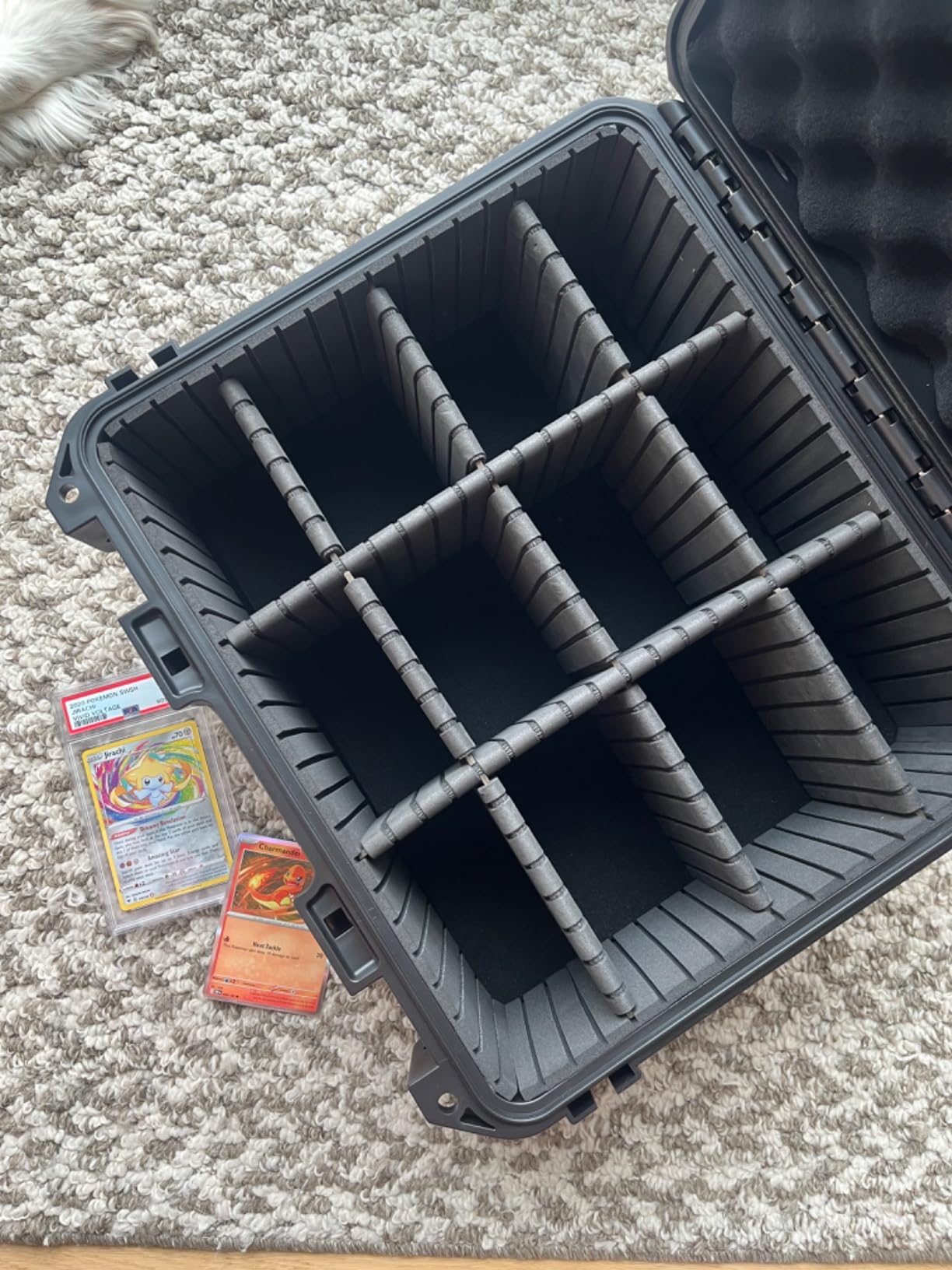 Graded Card Case Storage Box: Trading Card Storage Box with 9 Dividers | Waterproof Hard Slab Case for Toploader PSA BGS SGC Sports Baseball Football Basketball Magnetic, Holds 600+ Top Loaders customer photo 1