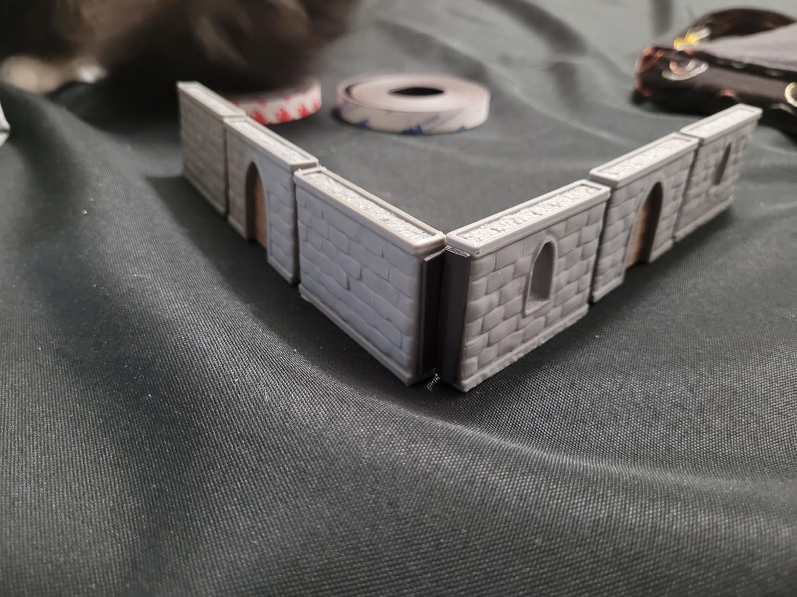 Dungeon Walls Modular DND Terrain Set - 48 Piece Tabletop Role-Playing Scenery - 28mm Scale, Includes Walls & Accessories - Perfect for Dungeons & Dragons, Pathfinder, & RPG Tabletop Games customer photo 1