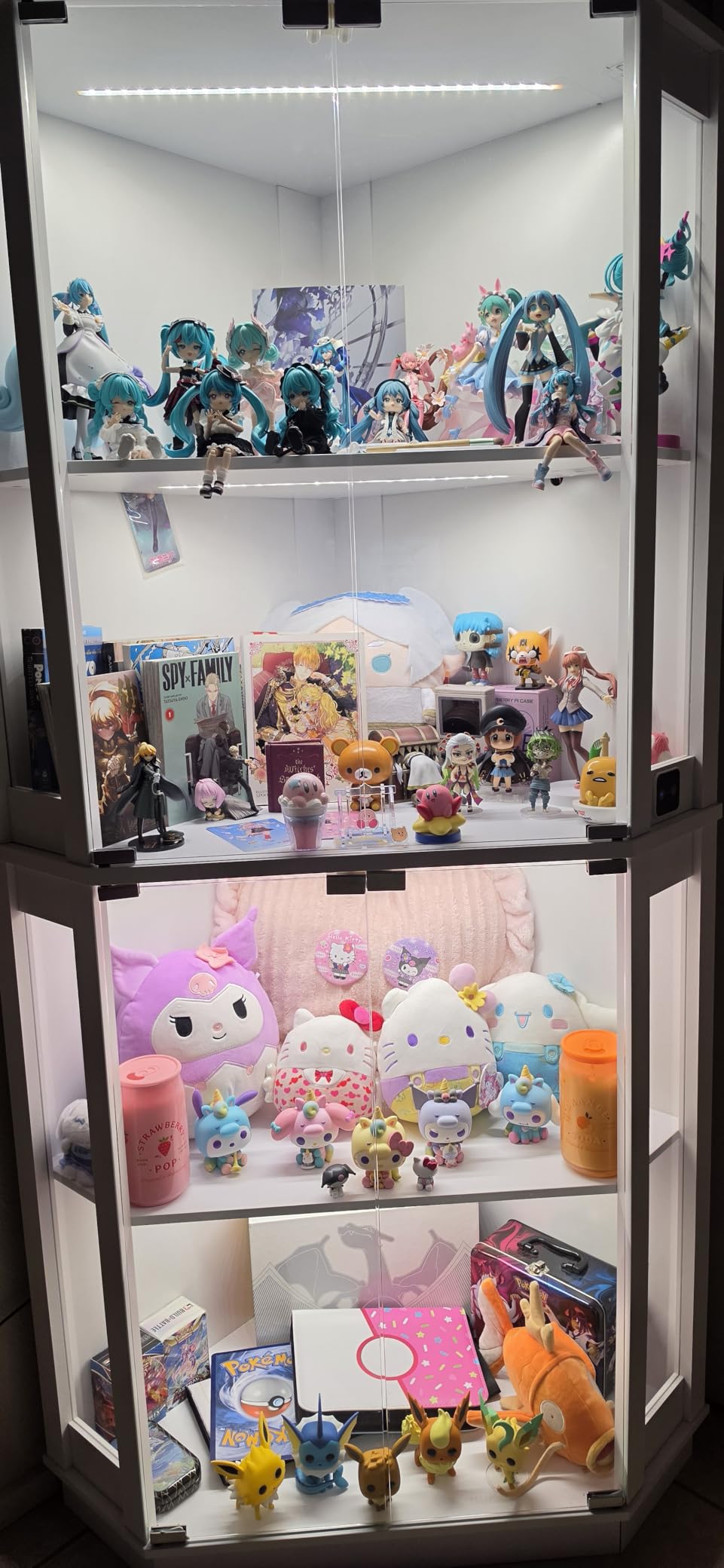 BROTTAR Corner Display Cabinet with Glass Doors for Collectibles | 65