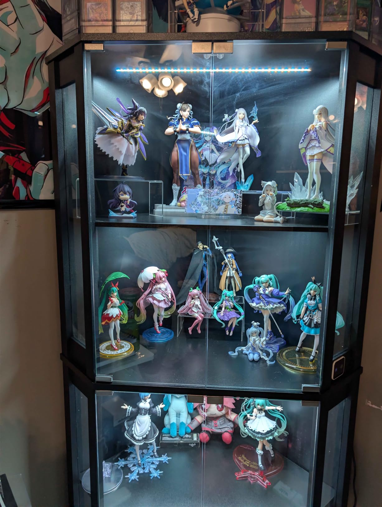 BROTTAR Corner Display Cabinet with Glass Doors for Collectibles | 65