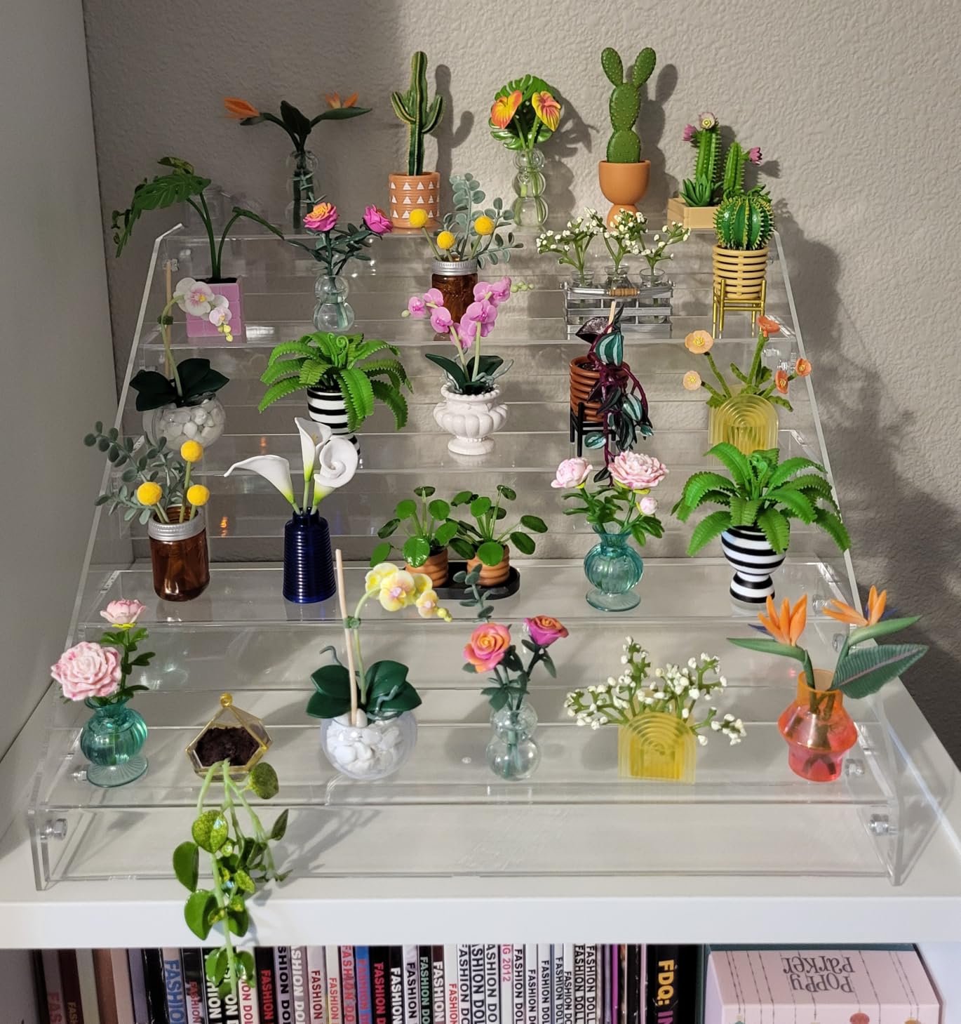 Acrylic Display Shelf,Risers Display Stands,Perfume Organizer,Cupcake Stand,Tiered Display Stand,Sticker Display,Card Stands For Display,Card Display Stand,Figure Display，Spice Rack(6 Tier) customer photo 2