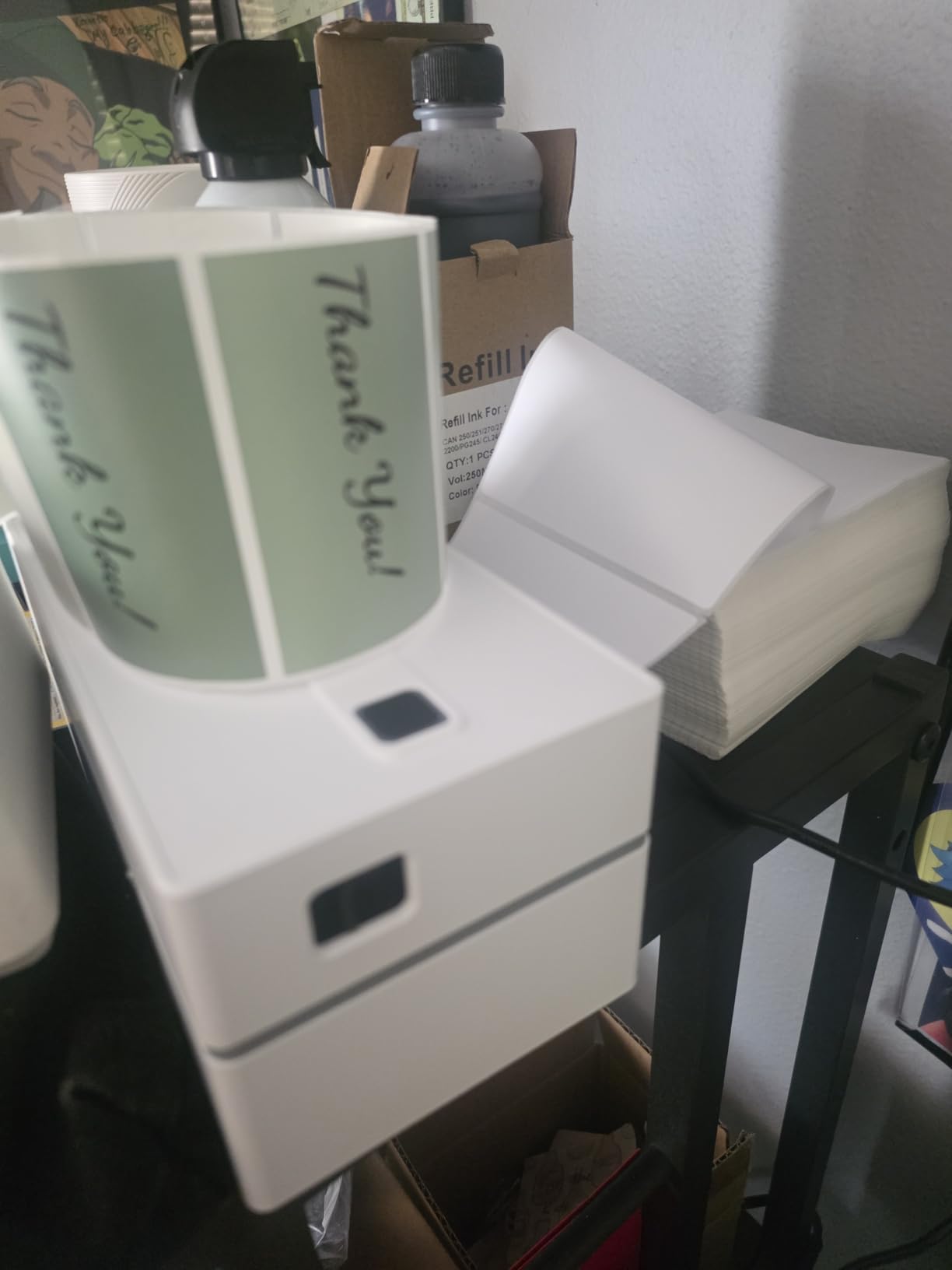 KNAON Bluetooth Thermal Shipping Label Printer, 4x6 Portable Thermal Address Label Printer for Small Business, Compatible with iPhone,Android,Windows,Mac–Works with Etsy Shopify USPS&More, White customer photo 1