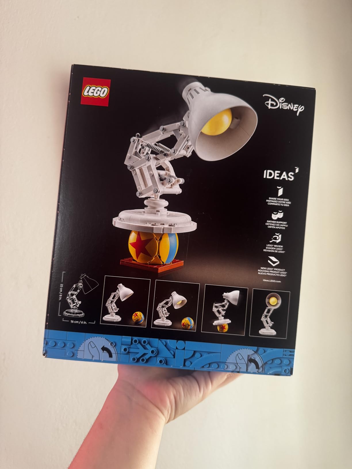 LEGO Ideas Disney Pixar Luxo Jr. - Room Decor and Building Set for Adults - Office and Desk Decor for Women and Men, Ages 18+ - Brick-Built Lamp DIY Kit - Collectible Gift Idea for Movie Fans - 21357 customer photo 1