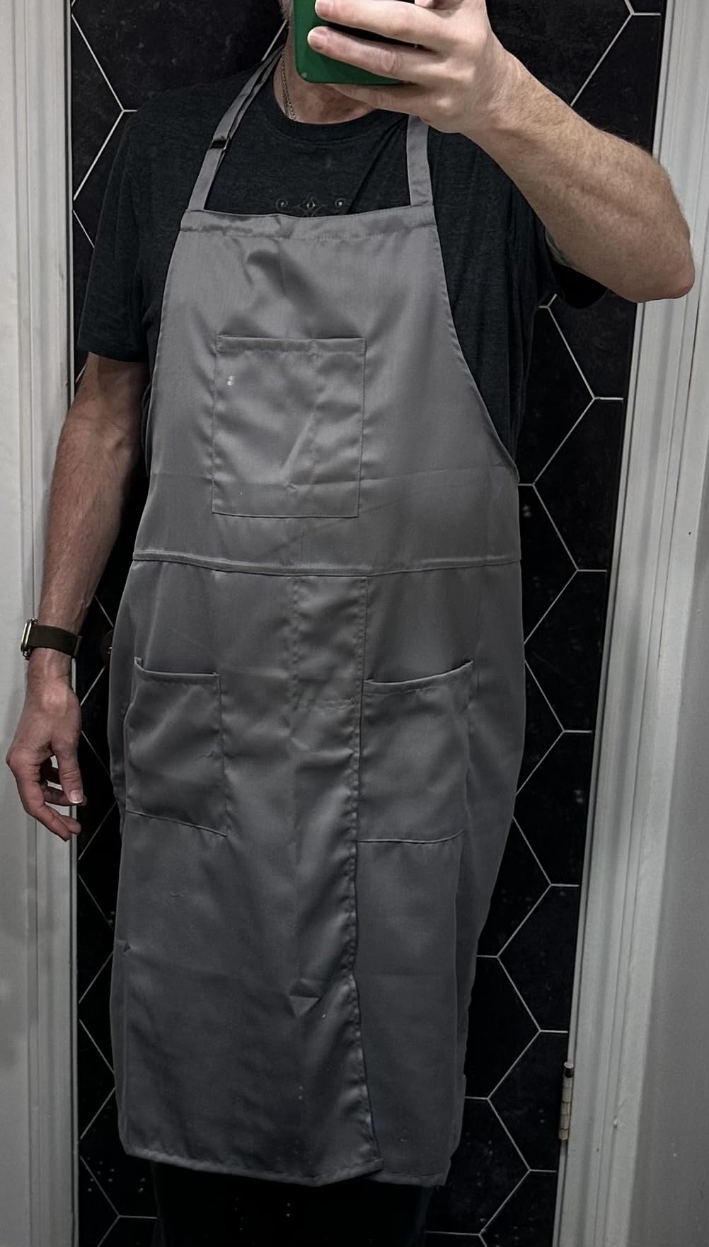 Nanxson Pottery Apron Split Leg with 3 Pockets & Adjustable Buckle | cotton material, Long apron, adjustable waist tie, for Pottery Ceramic Wheel DIY Art Garden customer photo 1