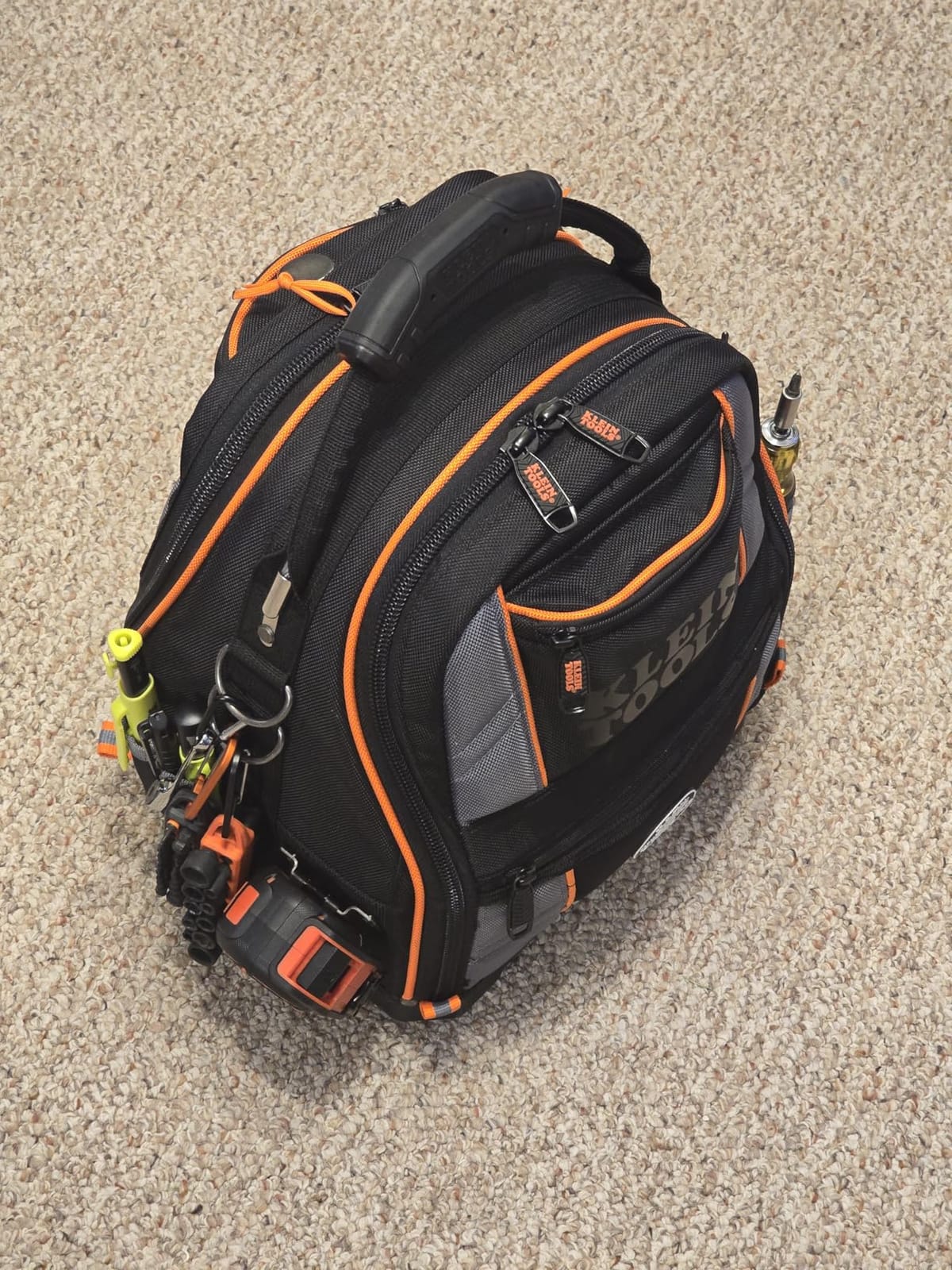 Klein Tools 62482 Tool Backpack, Tool-Station Pro Heavy-Duty Organizer with 27 Pockets, Large Interior, Molded Bottom, Electrician Tool Bag customer photo 1