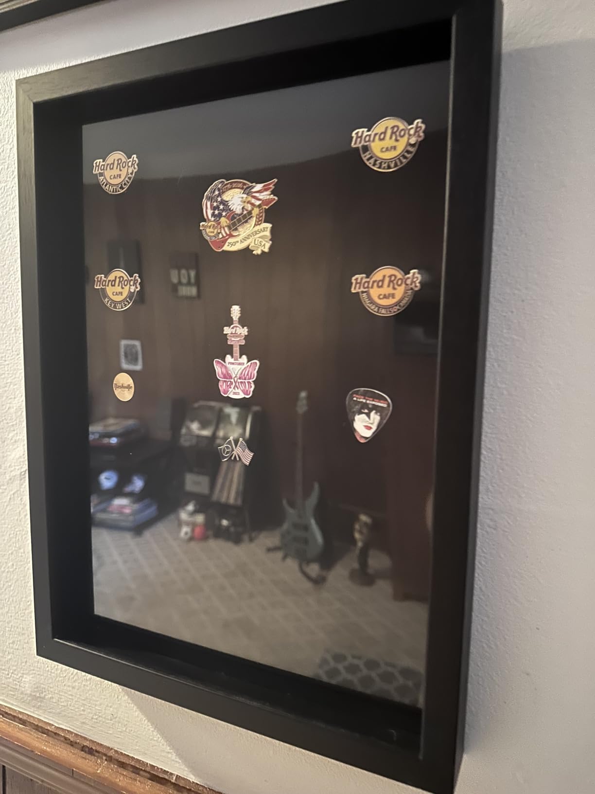 tutata 12x16 Pin Display Case, Enamel Pin Frame, Wall Mount Shadow Box customer photo 2